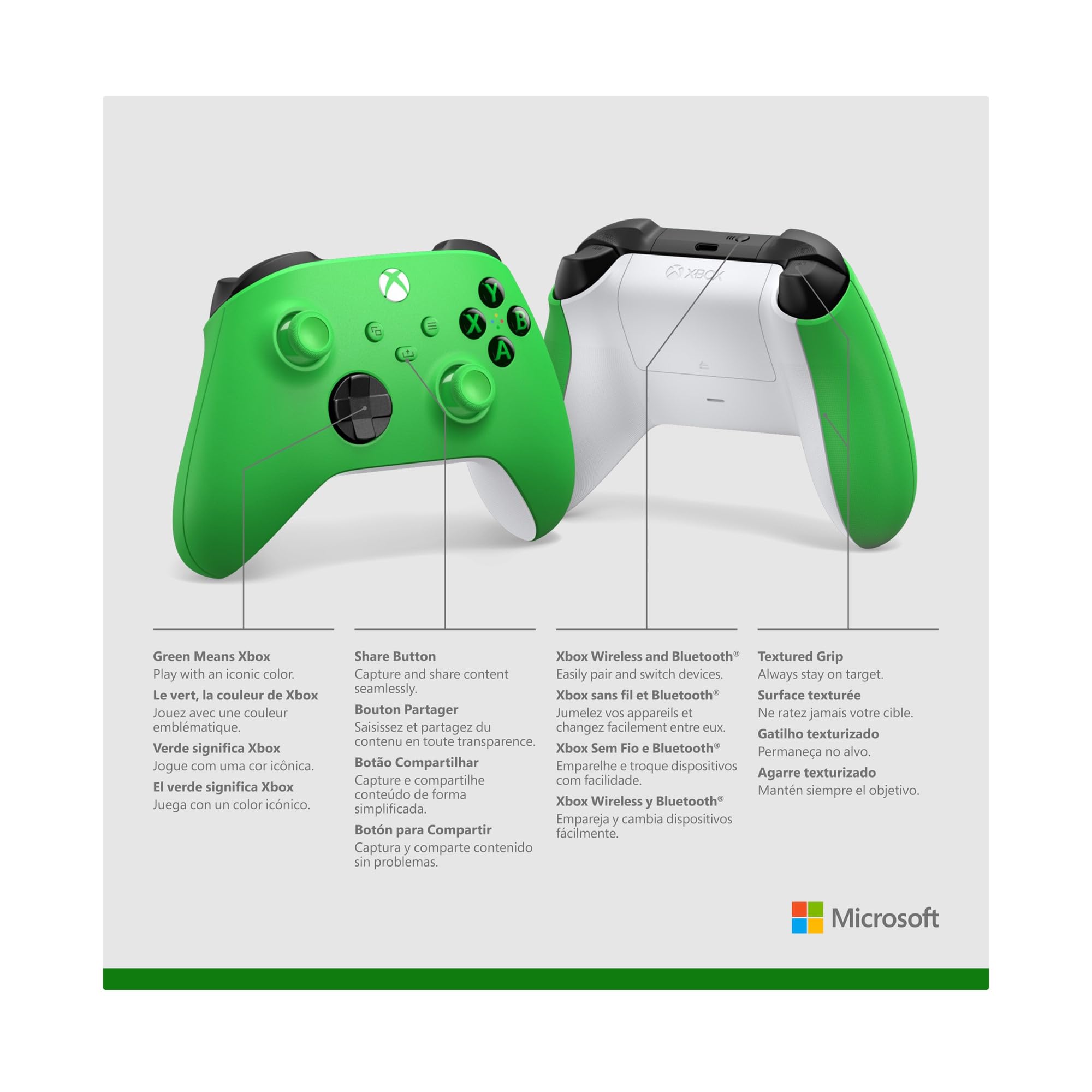 XBOX Wireless Gaming Controller | Shock Blue | Consoles, PCs, TVs, mobile, and more | Textured Grip | Wireless, Bluetooth, USB-C Connectivity