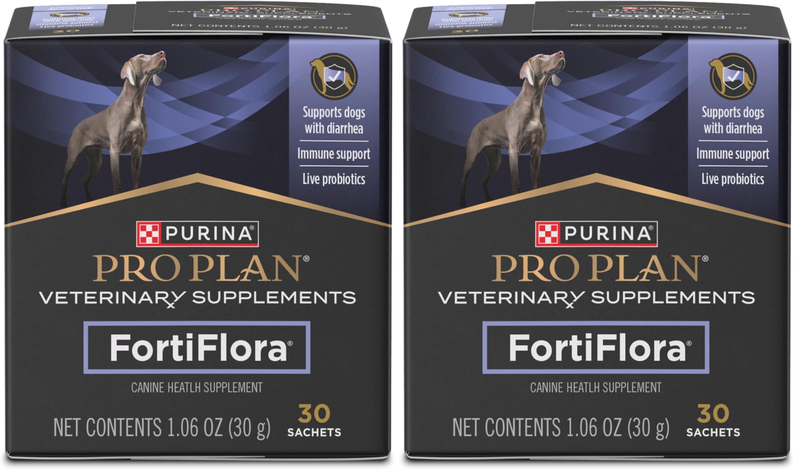 Purina Pro Plan Veterinary Supplements FortiFlora Probiotic Powder for Dogs, Daily Support for Digestive and Immune Health and Occasional Diarrhea