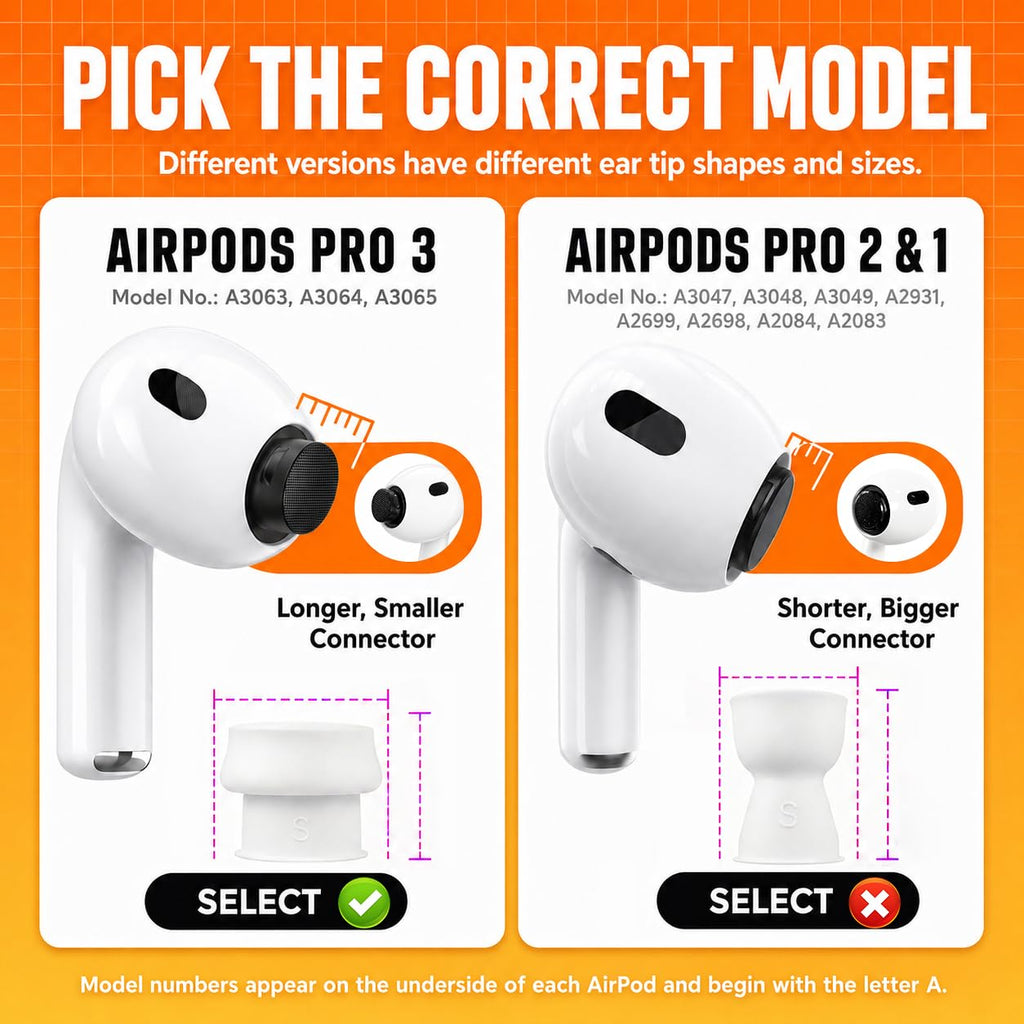 Inesore 4 Pairs Replacement Ear Tips for AirPods Pro 2nd/1st (Dark red) | with Noise Reduction Hole & Built-in dust Guard Screen,Silicone,with Portable Storage Box & Cleaner Pen,4 Size (XS/S/M/L)