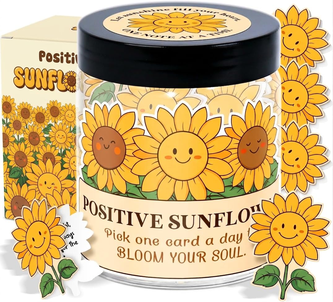 DEARMINE 60 Positive Pickle Cards Jar, Birthday Gifts for Women, Teens, Adults, Back to School Gift, White Elephant Gifts, Stocking Stuffers, Teen Girl Gifts Trendy Stuff