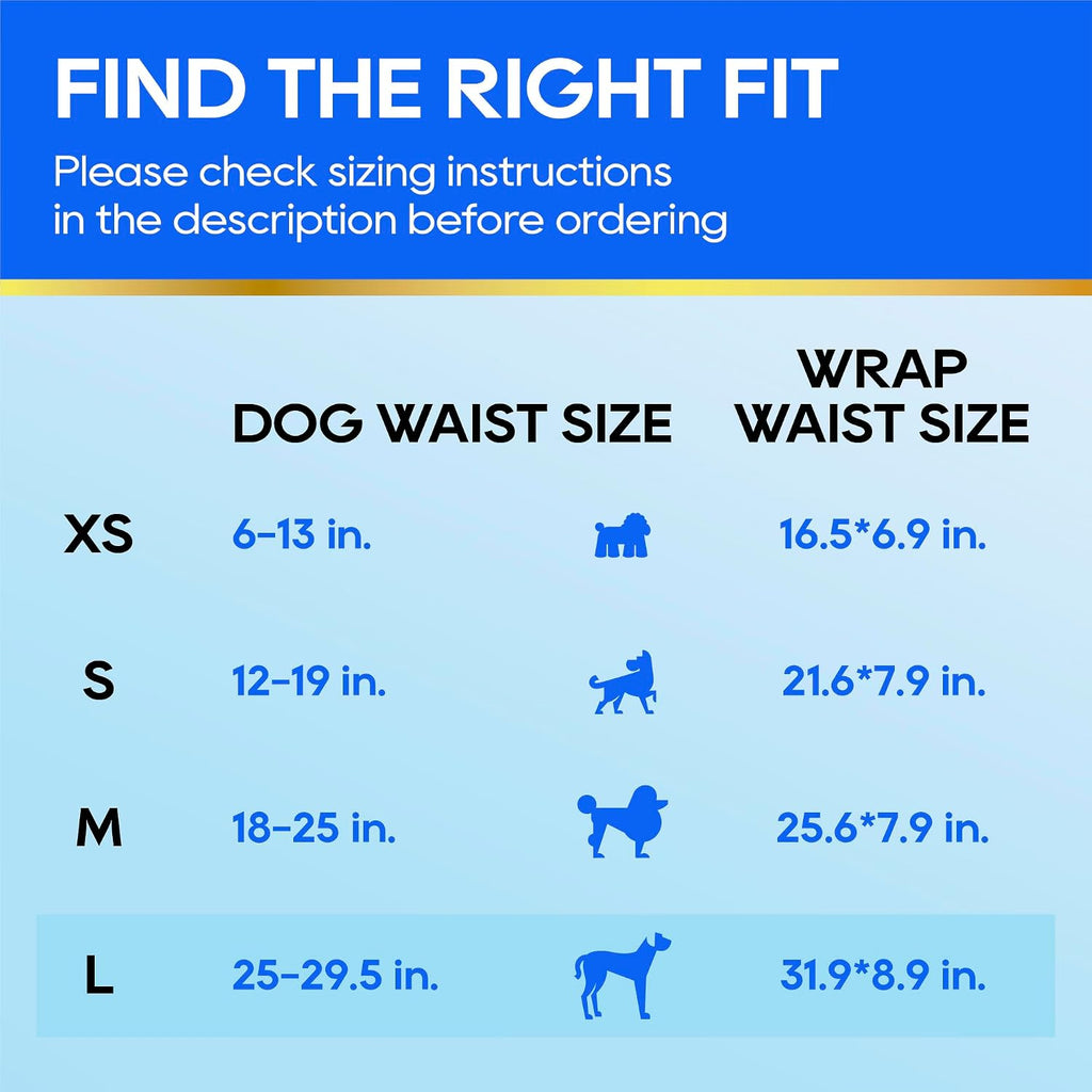 HONEY CARE All-Absorb A26 Male Dog Wrap, 50 Count, Small