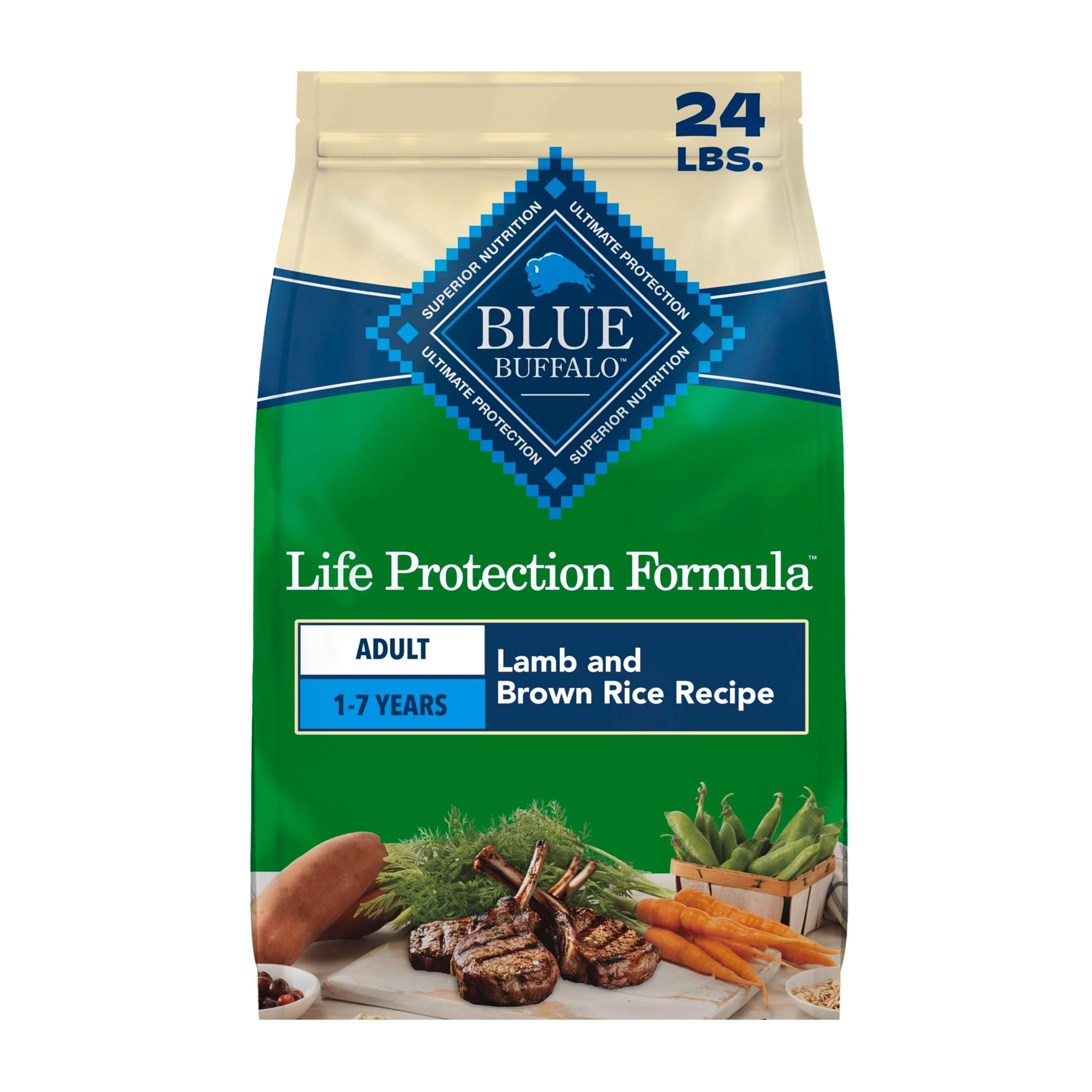 Blue Buffalo Life Protection Formula Chicken Adult Dry Dog Food, 5 lb | Real Chicken #1 Ingredient, Supports Immunity with Antioxidant-Rich LifeSource Bits, Promotes Healthy Muscle Development