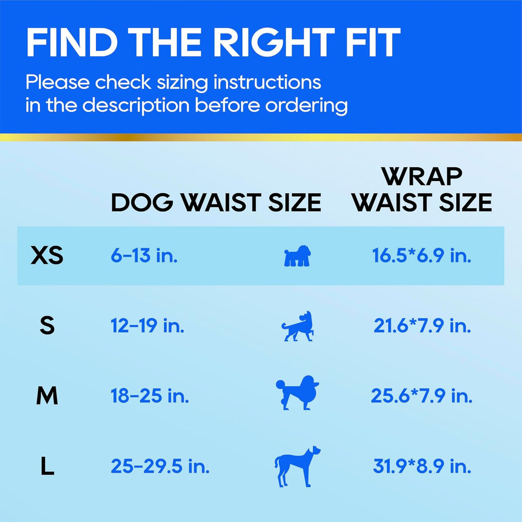 HONEY CARE All-Absorb A26 Male Dog Wrap, 50 Count, Small