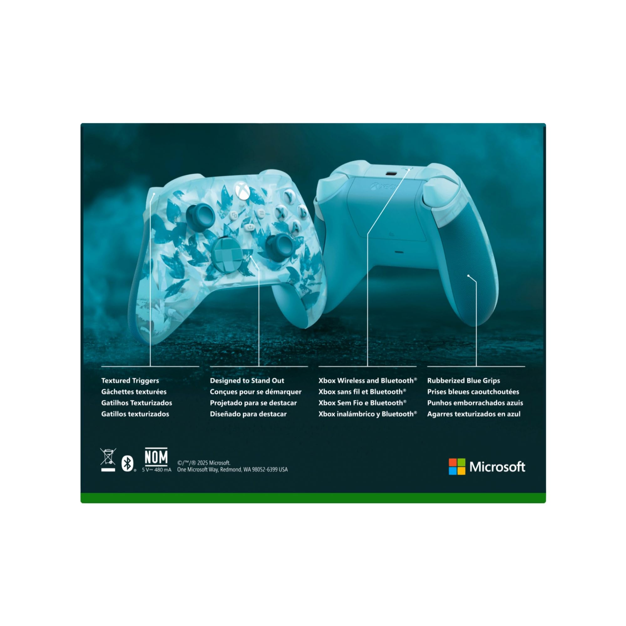 XBOX Wireless Gaming Controller | Shock Blue | Consoles, PCs, TVs, mobile, and more | Textured Grip | Wireless, Bluetooth, USB-C Connectivity