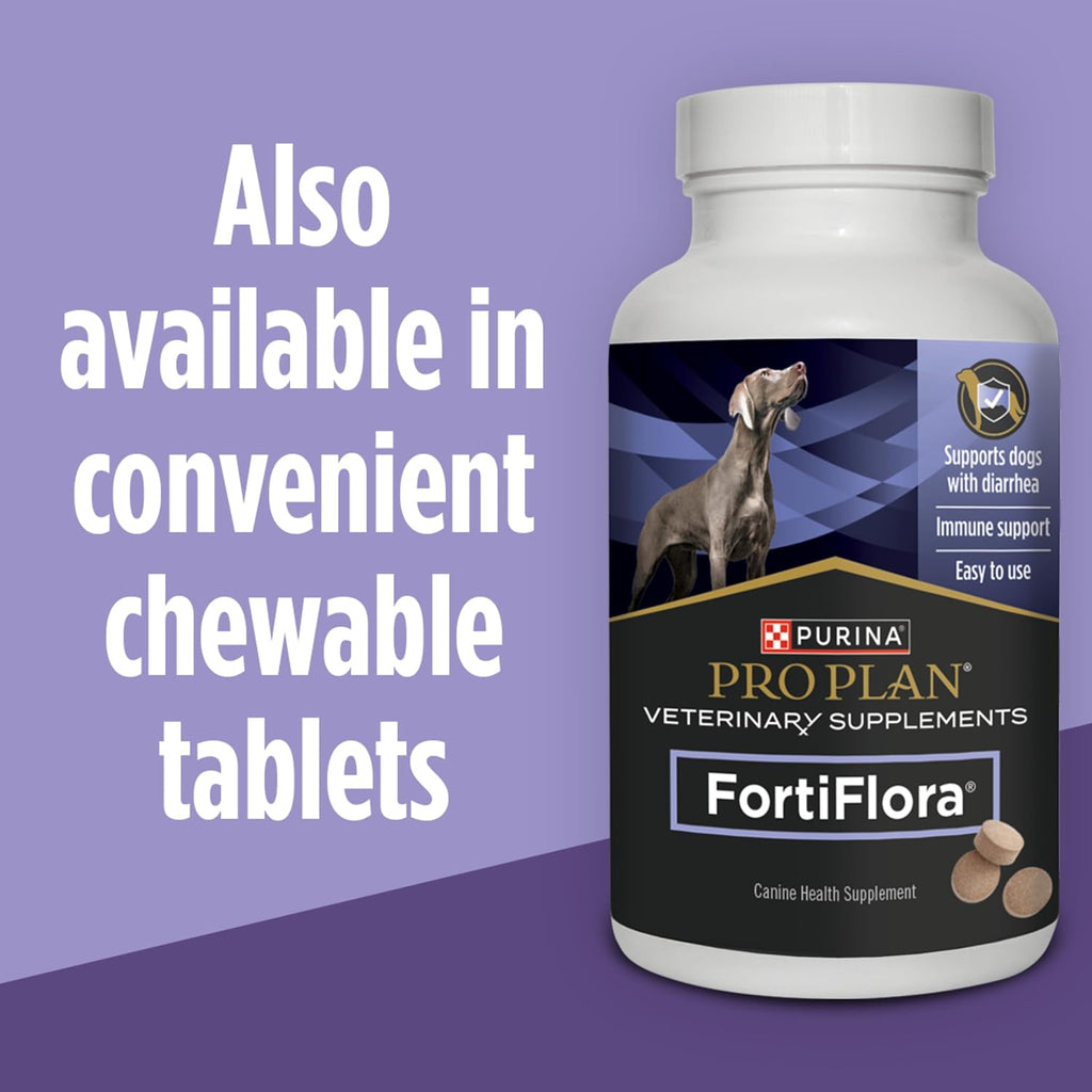 Purina Pro Plan Veterinary Supplements FortiFlora Probiotic Powder for Dogs, Daily Support for Digestive and Immune Health and Occasional Diarrhea