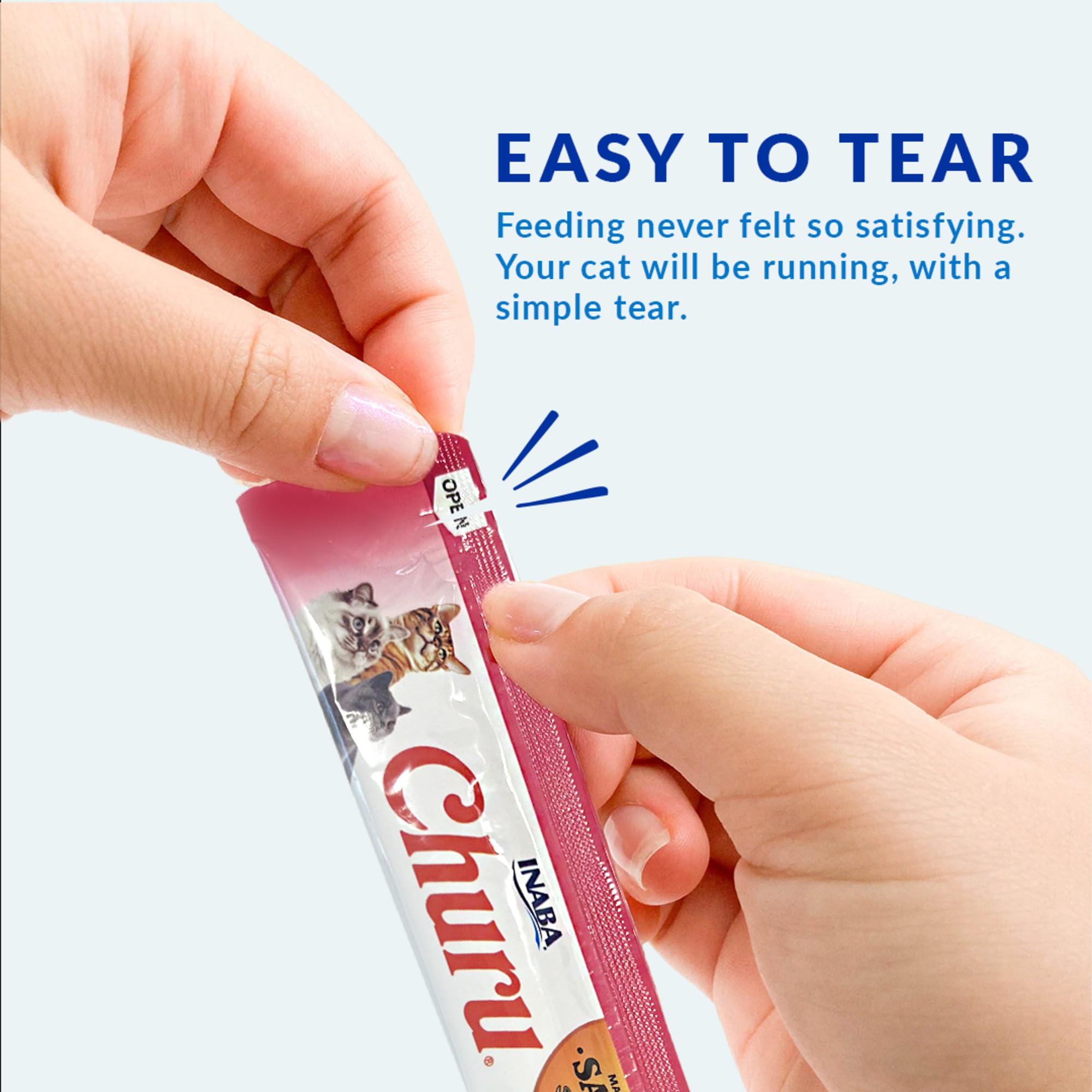 INABA Churu Cat Treats, Lickable, Squeezable Creamy Purée Cat Treat with Green Tea Extract & Taurine, 0.5 Ounces Each Tube, 20 Tubes, Tuna & Seafood Variety Box