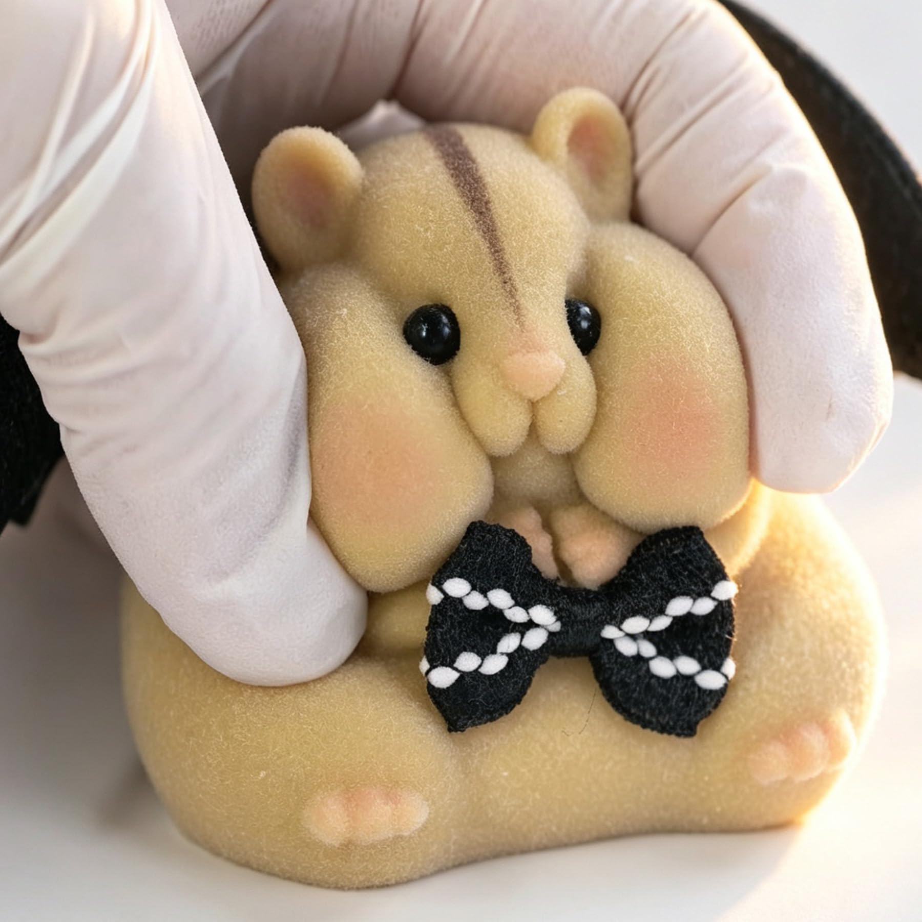 Handmade Taba Squishy Hamster Toy, Cute Squishy Stress Relief Fidget Toy | CUTE SQUEEZE Soft Non-toxic Silicone Butter Cheese Dumpling Squishy, Fuzzy Animal Sensory Toys for Kids Adults, Pink