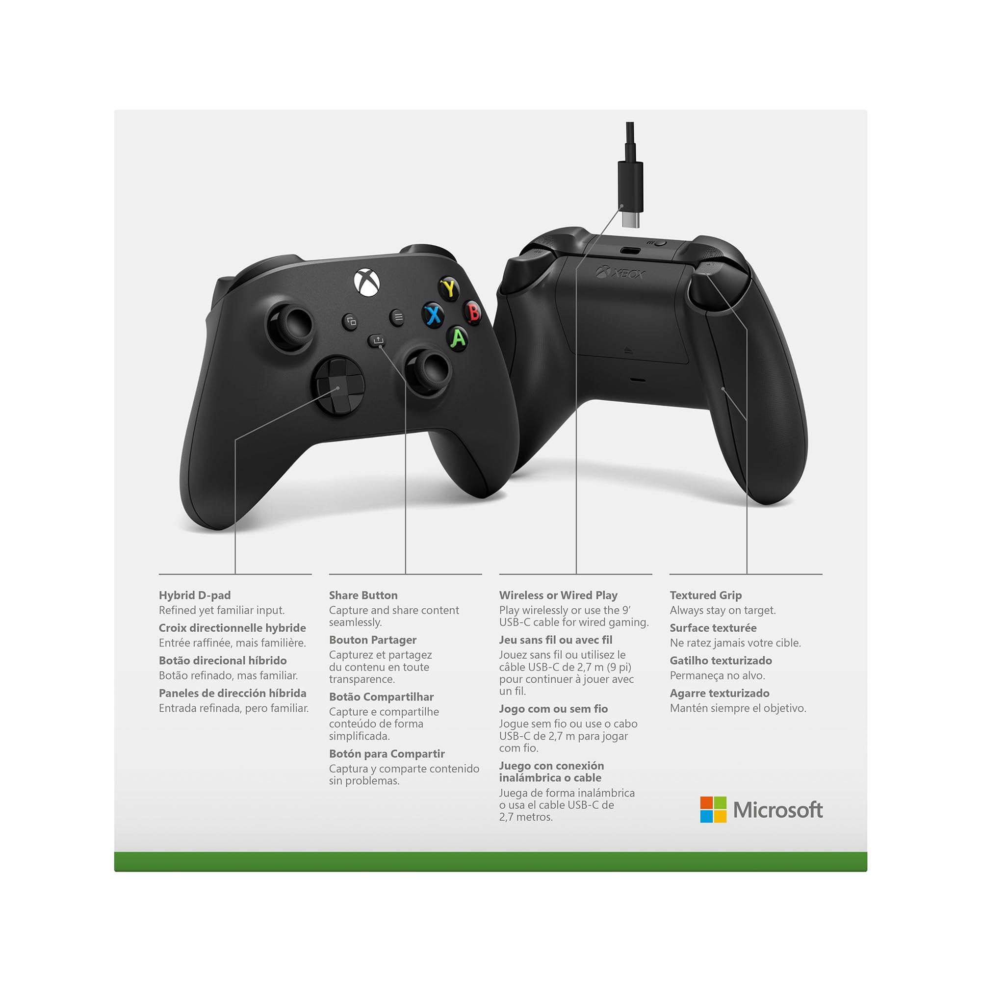 XBOX Wireless Gaming Controller | Shock Blue | Consoles, PCs, TVs, mobile, and more | Textured Grip | Wireless, Bluetooth, USB-C Connectivity