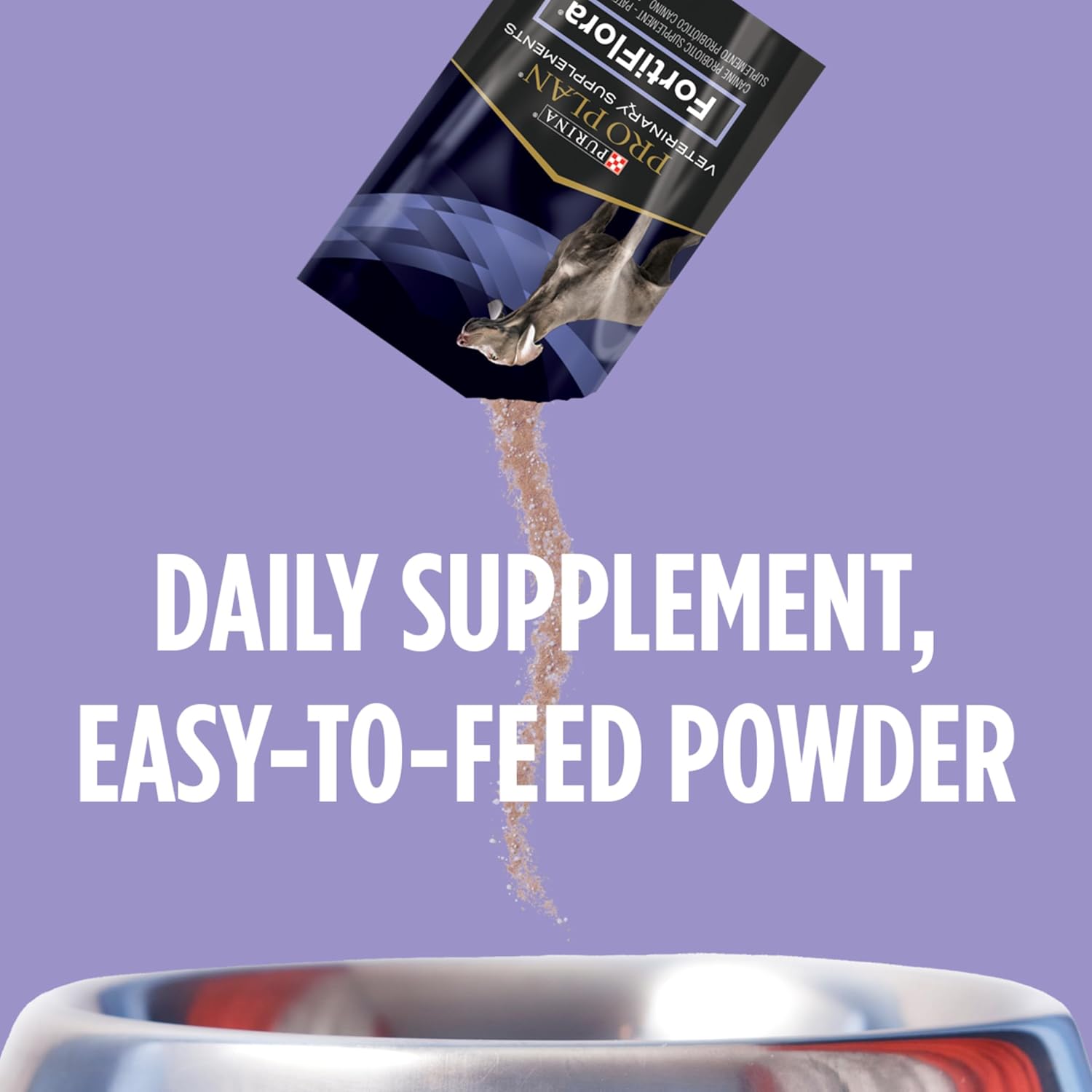 Purina Pro Plan Veterinary Supplements FortiFlora Probiotic Powder for Dogs, Daily Support for Digestive and Immune Health and Occasional Diarrhea