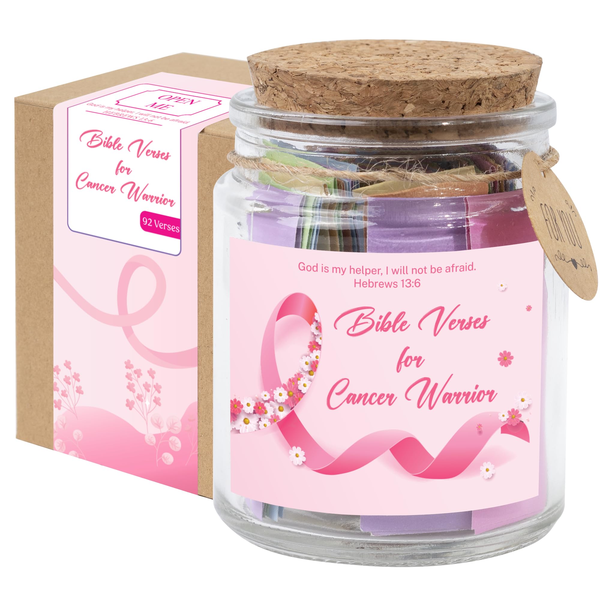 Bible Verses Jar for Daughter – Daughter Gifts From Mom, Graduation Gifts for Daughters, 92 Bible Verses Folded by hand, Christian Gift for Women
