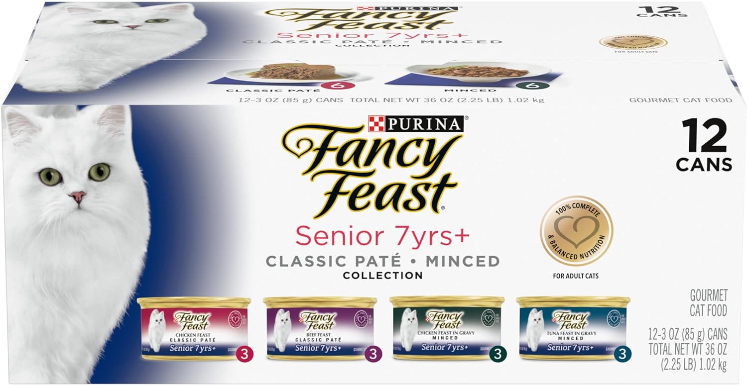 Purina Fancy Feast Gravy Lovers, Poultry & Beef Wet Cat Food, 3oz, 24-Pack | Variety Pack, grilled gourmet texture made with no artificial colors or preservatives, 100 percent complete and balanced