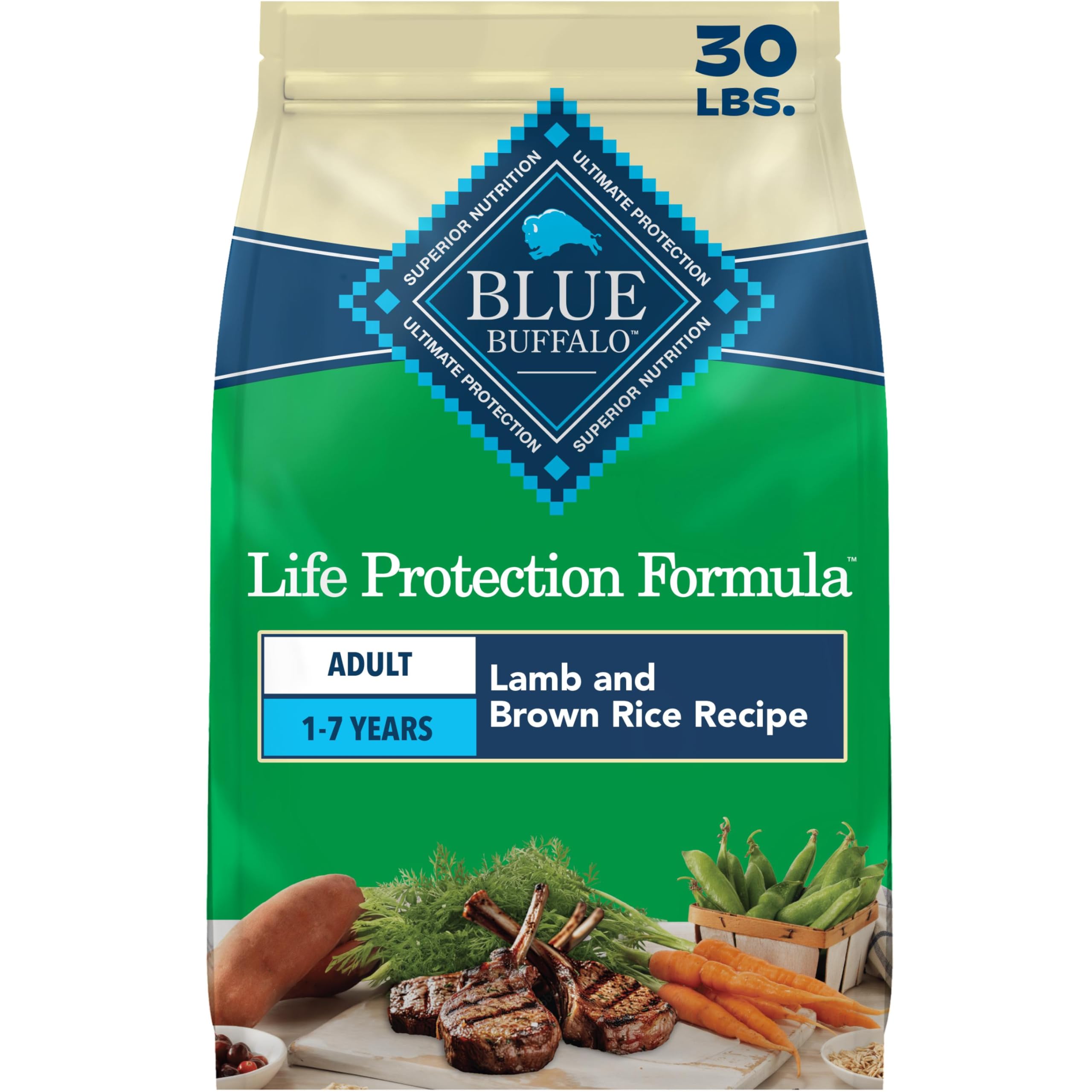 Blue Buffalo Life Protection Formula Chicken Adult Dry Dog Food, 5 lb | Real Chicken #1 Ingredient, Supports Immunity with Antioxidant-Rich LifeSource Bits, Promotes Healthy Muscle Development