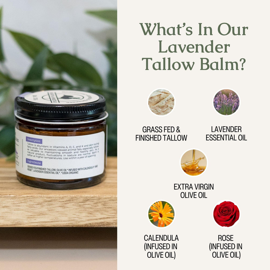 Hearth & Homestead Whipped Beef Tallow for Skin & Face, Unscented, 1.3oz | 100% Grass Fed & Finished, Eczema Cream & Body Butter, Only Organic Ingredients, For Skin & Face