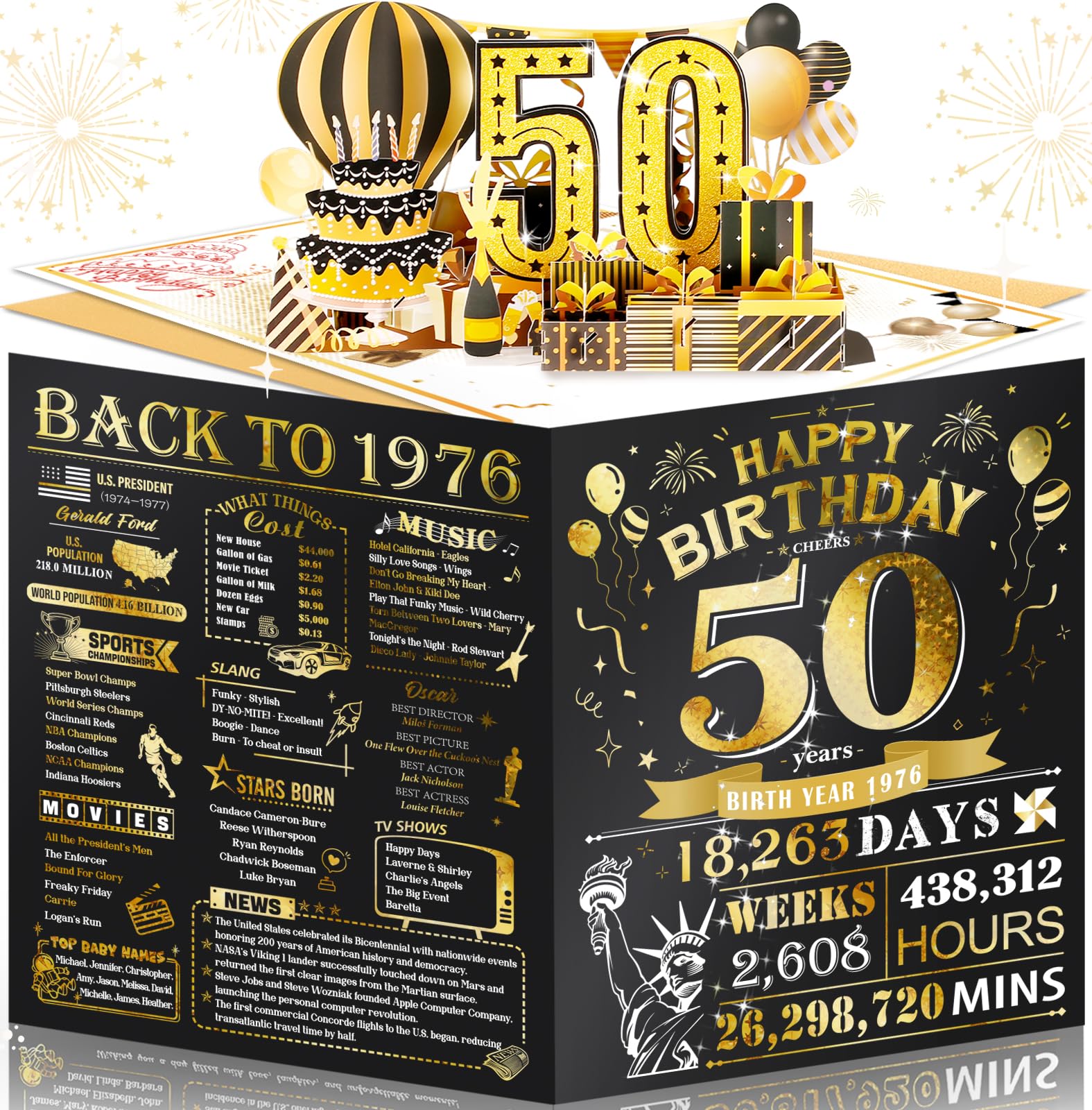 80th Birthday Card for Women Her, Large 3D Pop Up 80th Birthday cards forMom Grandma, Happy 80 Year Old Birthday Decorations for Wife Sister Funny Birthday Gifts, Back to 1946, Pink