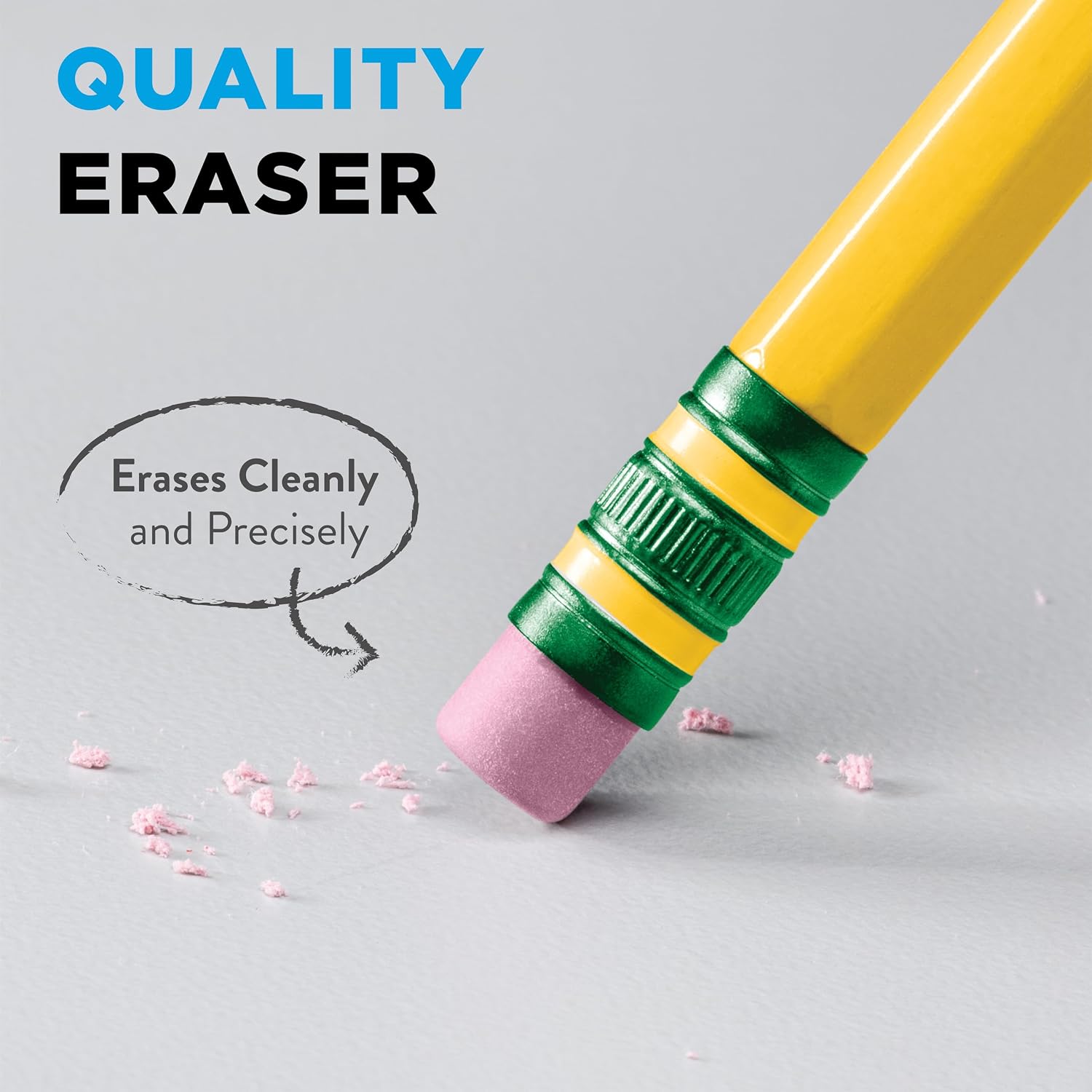 Ticonderoga Wood-Cased Pencils, Pre-Sharpened | #2 HB Soft, Yellow, 30 Count, Standard Size, High Quality Eraser