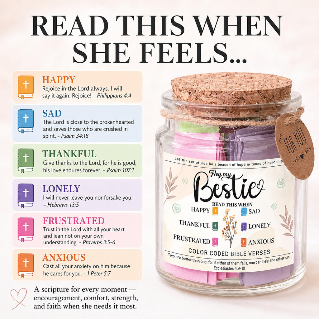 Bible Verses Jar for Daughter – Daughter Gifts From Mom, Graduation Gifts for Daughters, 92 Bible Verses Folded by hand, Christian Gift for Women