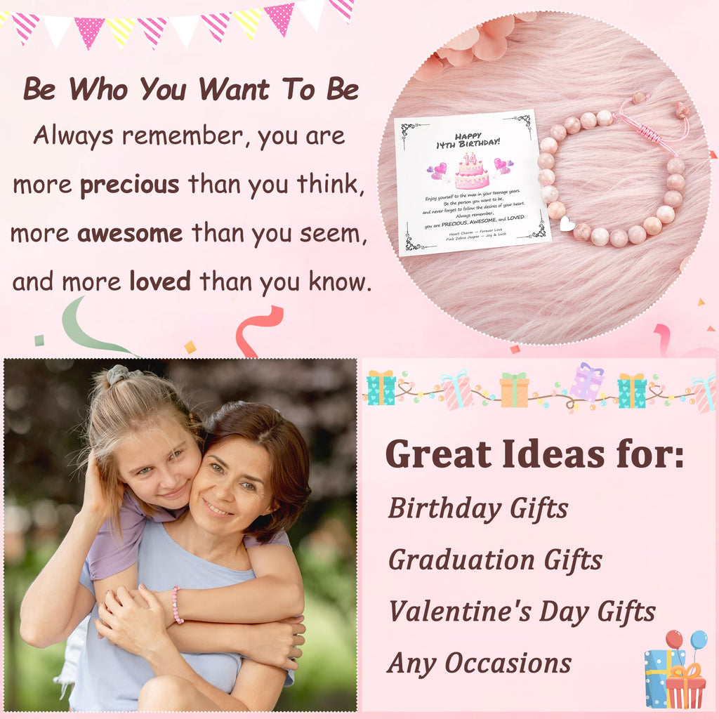 Sereney Birthday Gifts for Girls, 1-16 Year Old Girl Birthday Bracelet Gift | Adjustable Cross Pearl Beaded Bracelet, Happy Birthday Gifts for Daughter Granddaughter Niece, Handmade Link for Happy Bday