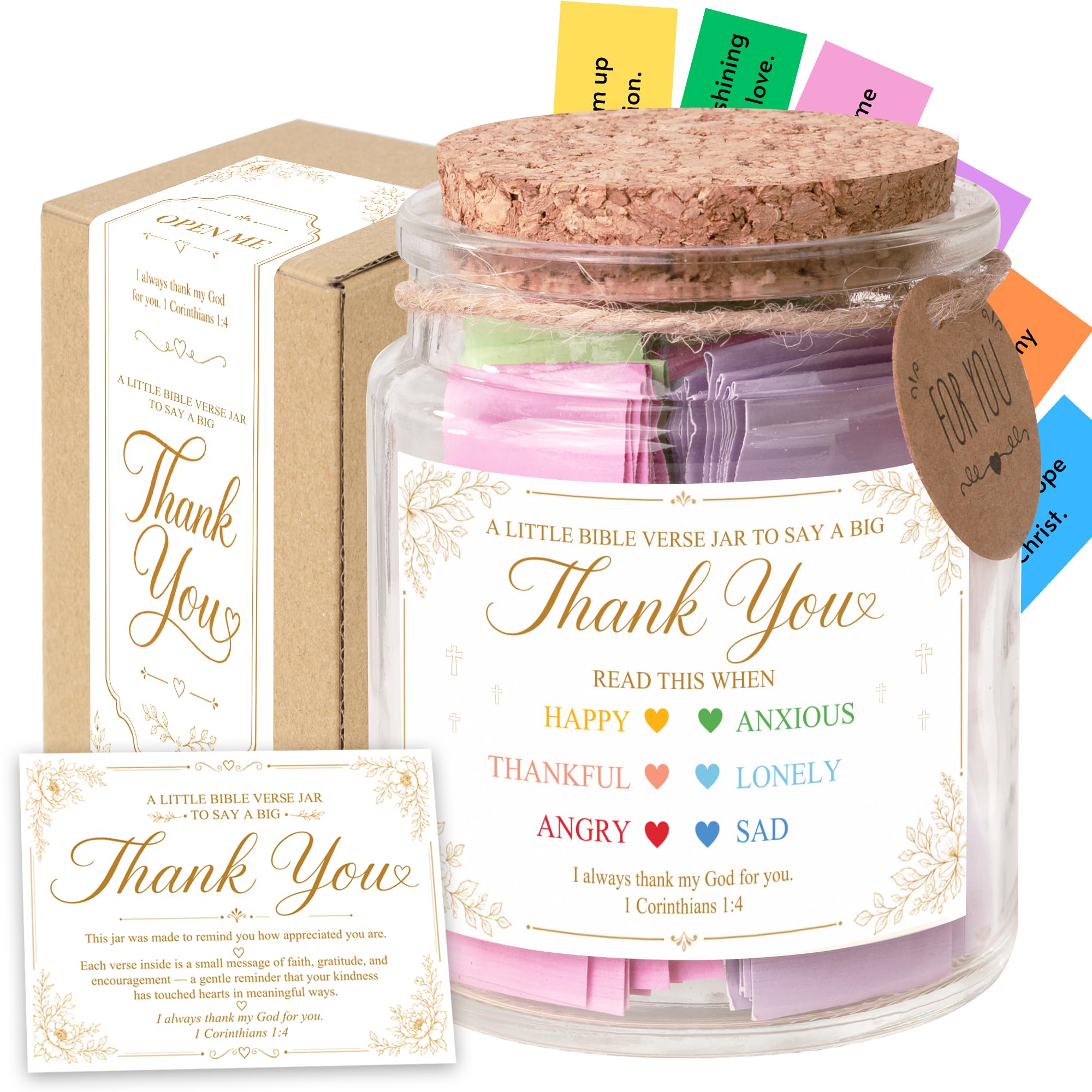 Bible Verses Jar for Daughter – Daughter Gifts From Mom, Graduation Gifts for Daughters, 92 Bible Verses Folded by hand, Christian Gift for Women