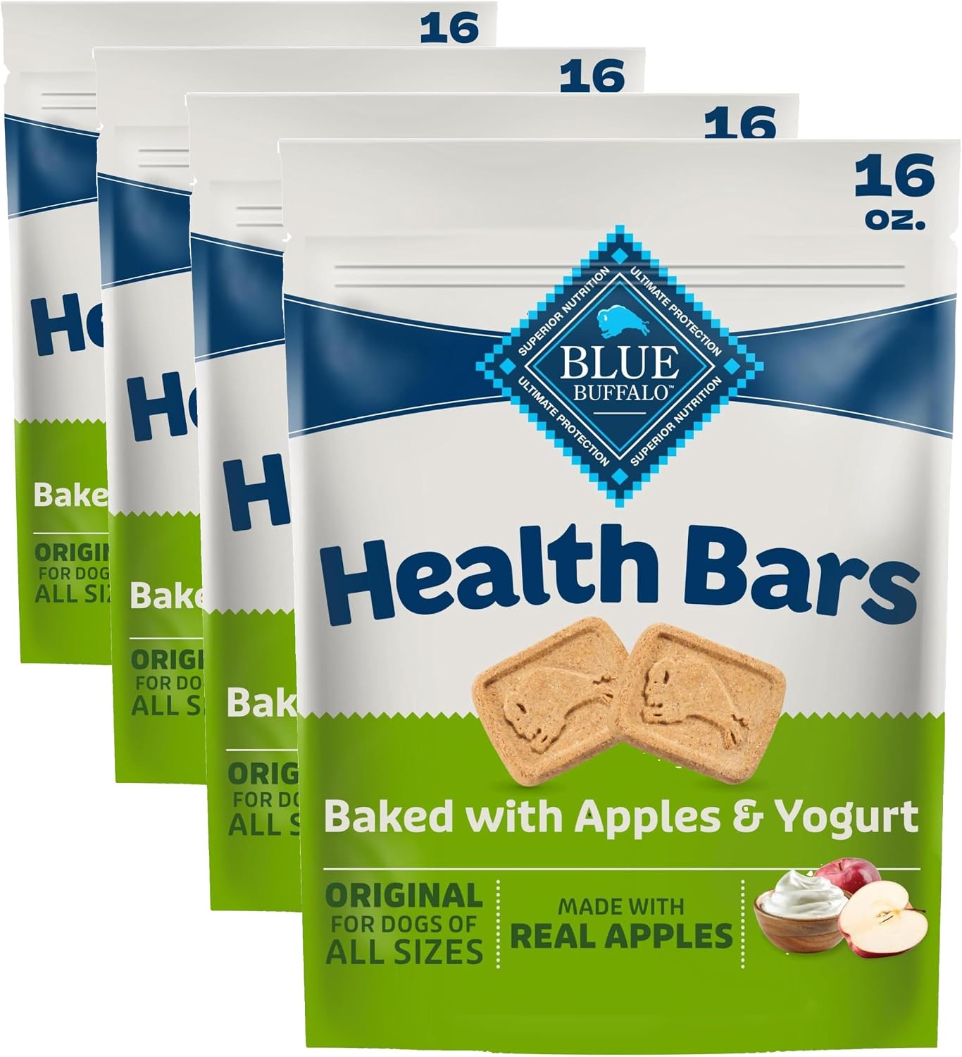 Blue Buffalo Health Bars Pumpkin & Cinnamon Dog Biscuits, 16 oz | Oven-Baked, Crunchy Texture, No Chicken By-Product, Corn, Wheat, or Soy