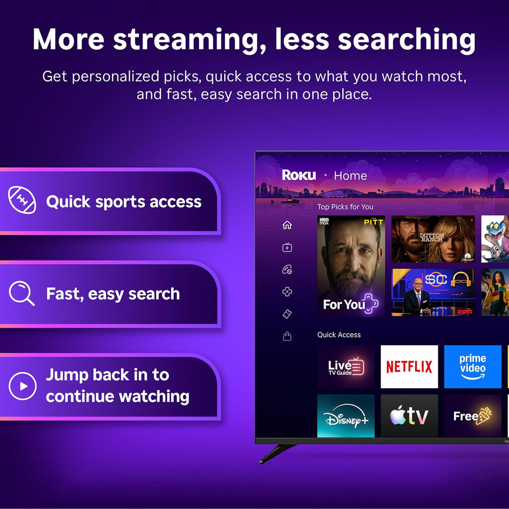 Roku Streaming Stick HD with Voice Remote | Compact 4K Streaming Device for TV with Roku Voice Remote & Long-Range Wi-Fi - Free & Live Local News, Sports