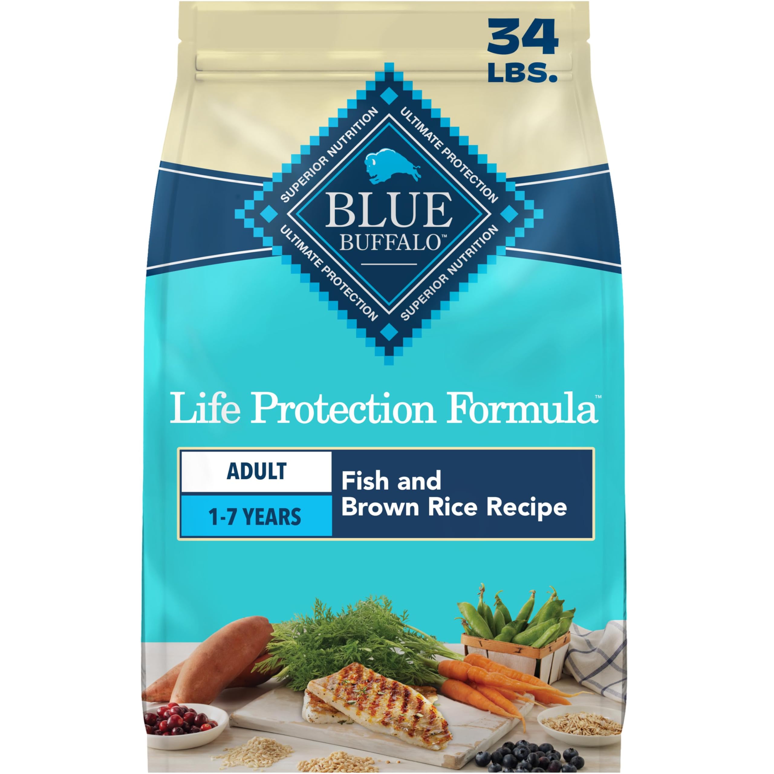 Blue Buffalo Life Protection Formula Chicken Adult Dry Dog Food, 5 lb | Real Chicken #1 Ingredient, Supports Immunity with Antioxidant-Rich LifeSource Bits, Promotes Healthy Muscle Development