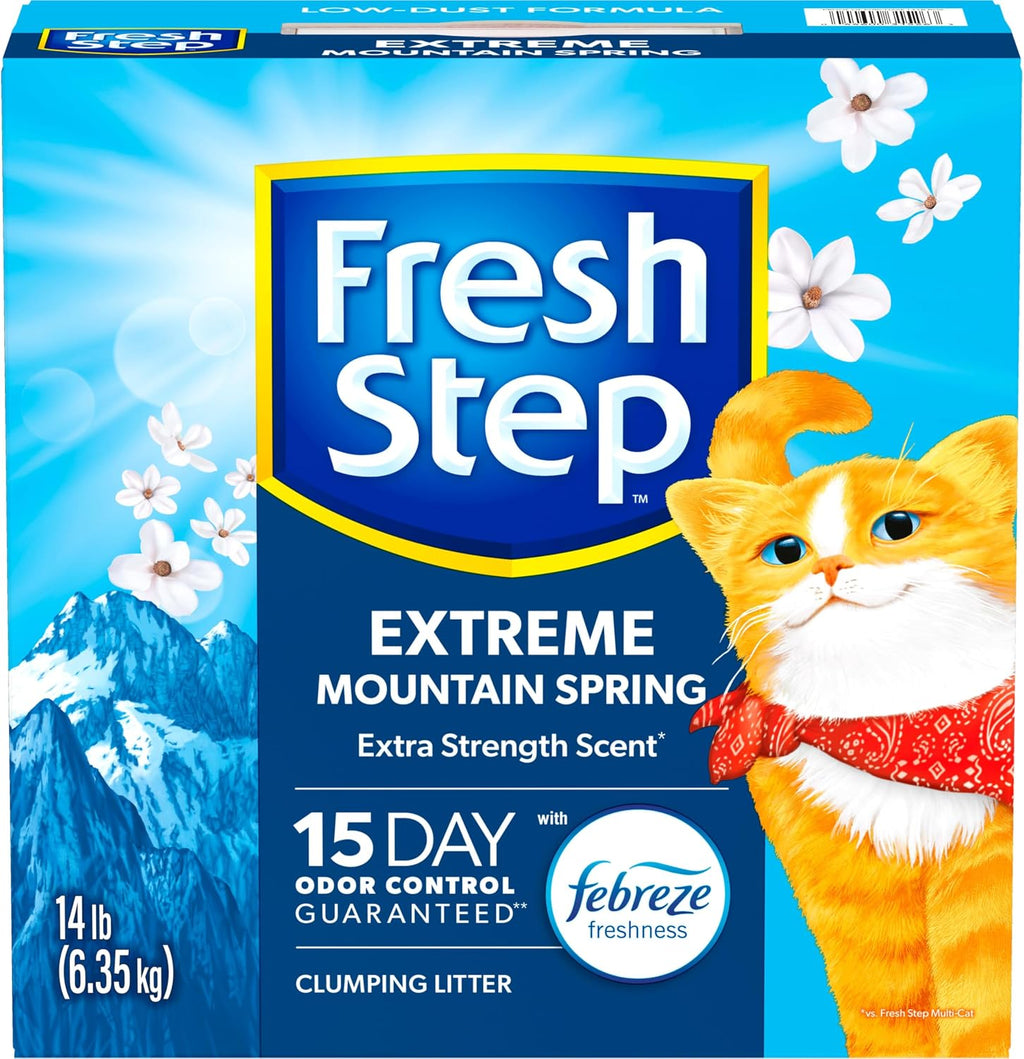 Fresh Step Advanced Odor Shield Clumping Cat Litter with Gain, 18.5 lb, 2Pk | Odor Shield with Ammonia Block Technology, Low Dust, Multi Cat, Compatible with Most Automatic Litter Boxes