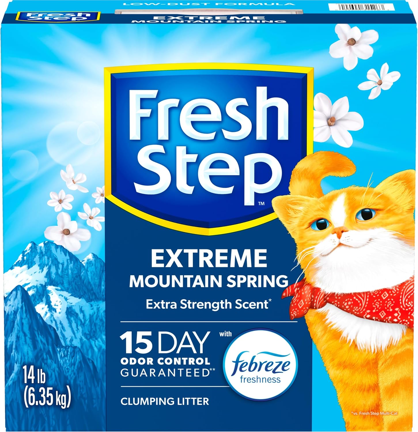 Fresh Step Advanced Odor Shield Clumping Cat Litter with Gain, 18.5 lb, 2Pk | Odor Shield with Ammonia Block Technology, Low Dust, Multi Cat, Compatible with Most Automatic Litter Boxes