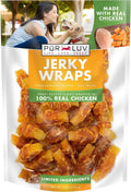 Pur Luv Chicken Wrapped Sweet Potato Dog Treats, Rawhide Free Jerky Wraps, Made with Real Chicken, 16 Oz, Healthy, Easily Digestible, Long Lasting, High Protein Treat, Satisfies Dog's Urge to Chew | Rawhide-free, high-protein jerky wrap: real chicken arou