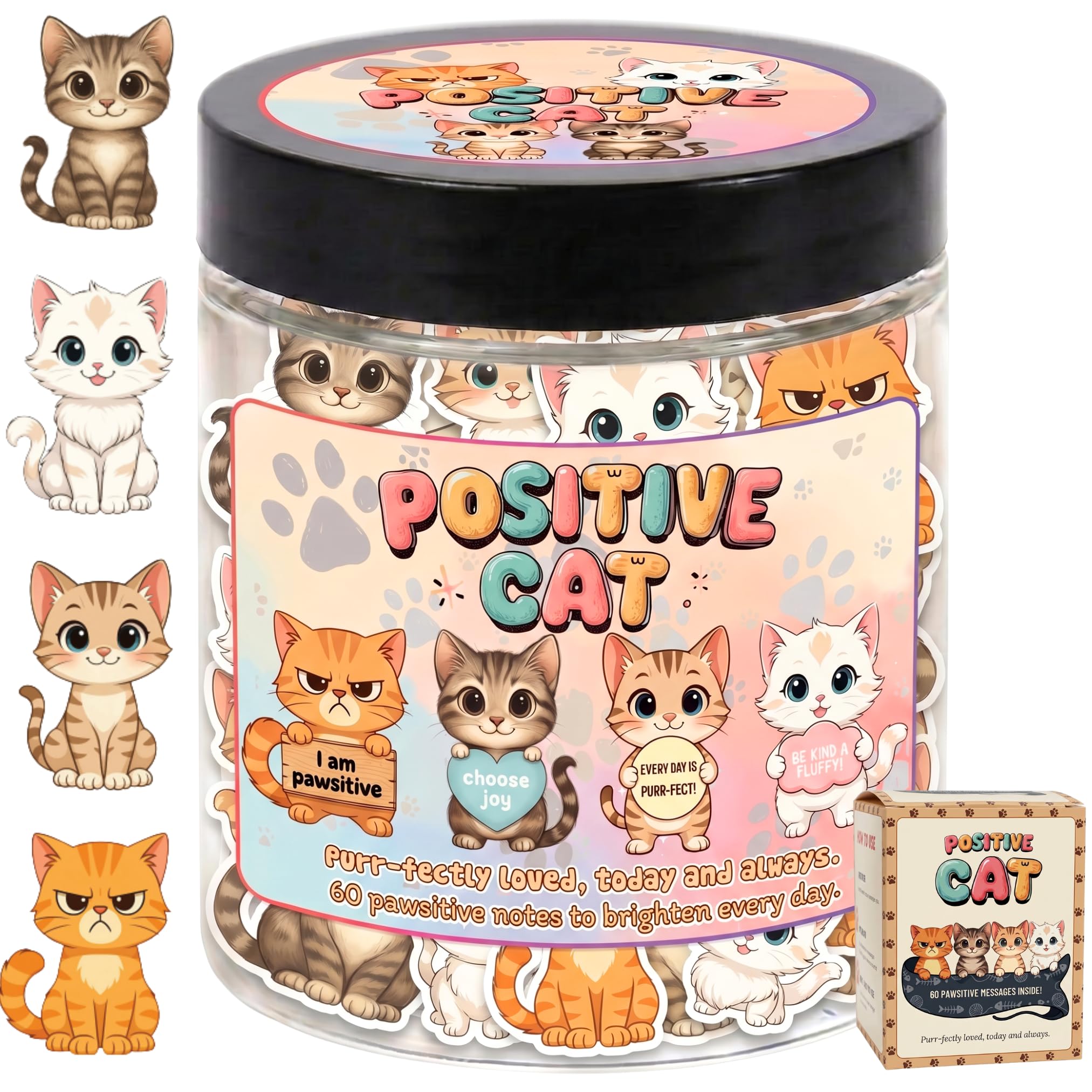 DEARMINE 60 Positive Pickle Cards Jar, Birthday Gifts for Women, Teens, Adults, Back to School Gift, White Elephant Gifts, Stocking Stuffers, Teen Girl Gifts Trendy Stuff