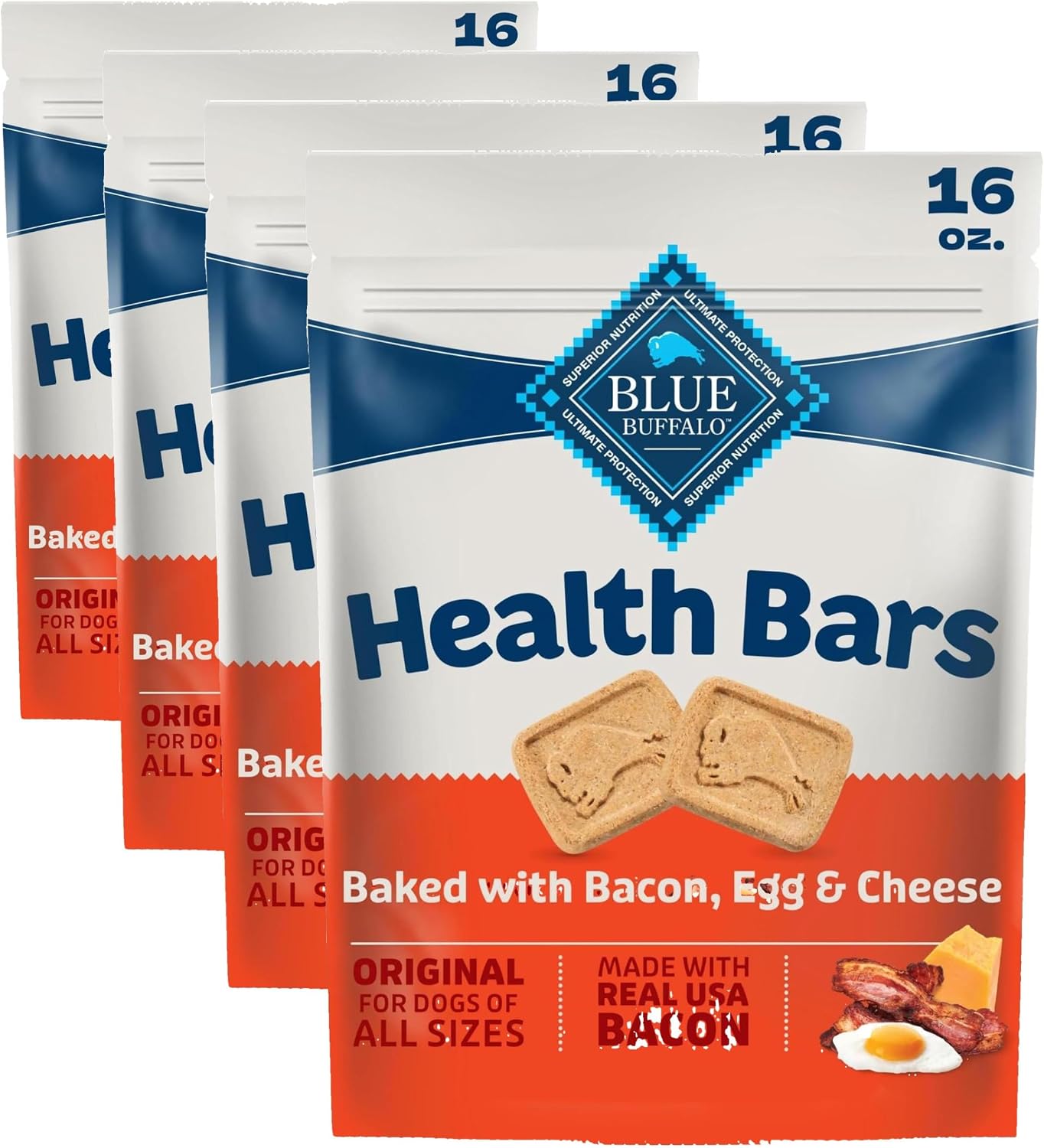 Blue Buffalo Health Bars Pumpkin & Cinnamon Dog Biscuits, 16 oz | Oven-Baked, Crunchy Texture, No Chicken By-Product, Corn, Wheat, or Soy
