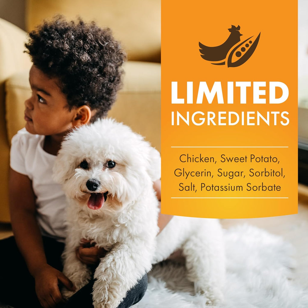 Pur Luv Chicken Wrapped Sweet Potato Dog Treats, Rawhide Free Jerky Wraps, Made with Real Chicken, 16 Oz, Healthy, Easily Digestible, Long Lasting, High Protein Treat, Satisfies Dog's Urge to Chew | Rawhide-free, high-protein jerky wrap: real chicken arou