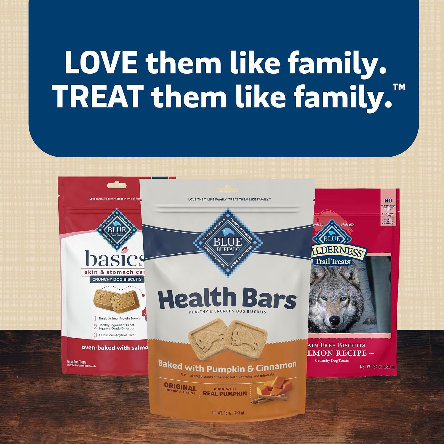 Blue Buffalo Health Bars Pumpkin & Cinnamon Dog Biscuits, 16 oz | Oven-Baked, Crunchy Texture, No Chicken By-Product, Corn, Wheat, or Soy