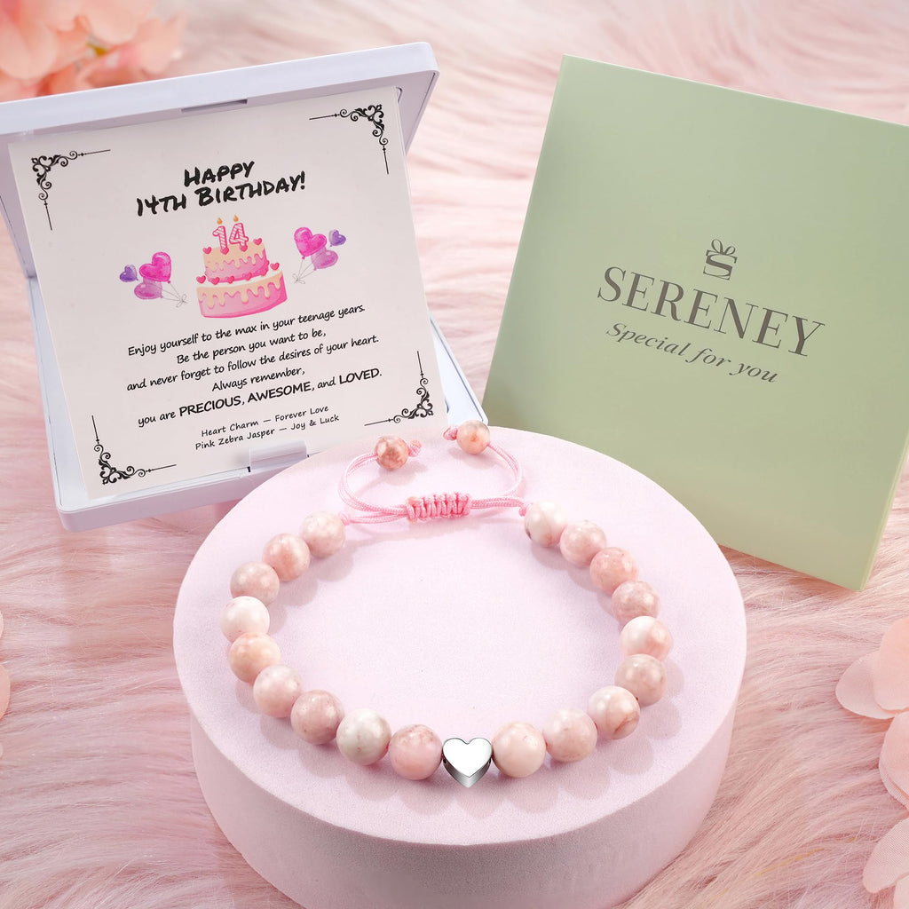 Sereney Birthday Gifts for Girls, 1-16 Year Old Girl Birthday Bracelet Gift | Adjustable Cross Pearl Beaded Bracelet, Happy Birthday Gifts for Daughter Granddaughter Niece, Handmade Link for Happy Bday
