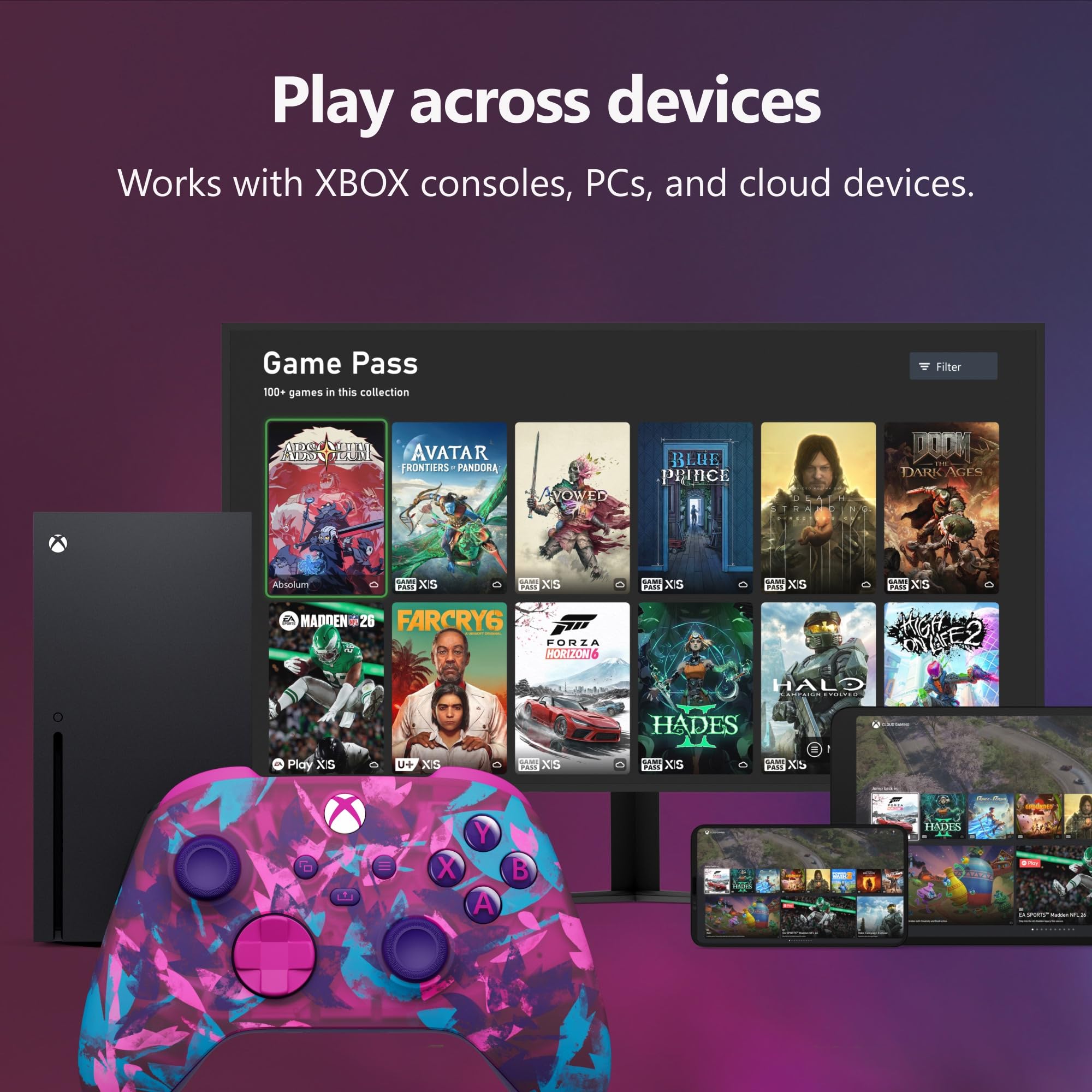 XBOX Wireless Gaming Controller | Shock Blue | Consoles, PCs, TVs, mobile, and more | Textured Grip | Wireless, Bluetooth, USB-C Connectivity