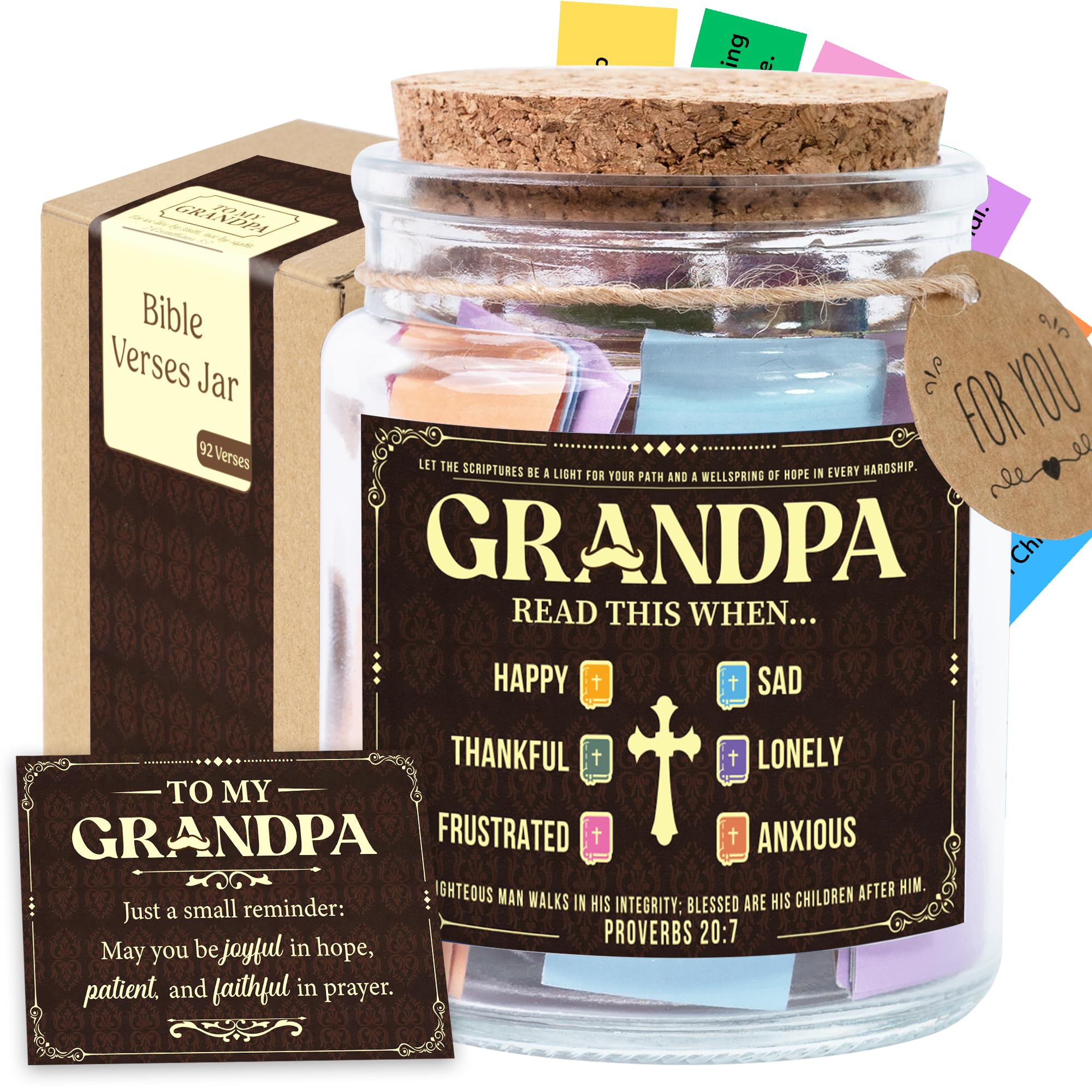 Bible Verses Jar for Daughter – Daughter Gifts From Mom, Graduation Gifts for Daughters, 92 Bible Verses Folded by hand, Christian Gift for Women