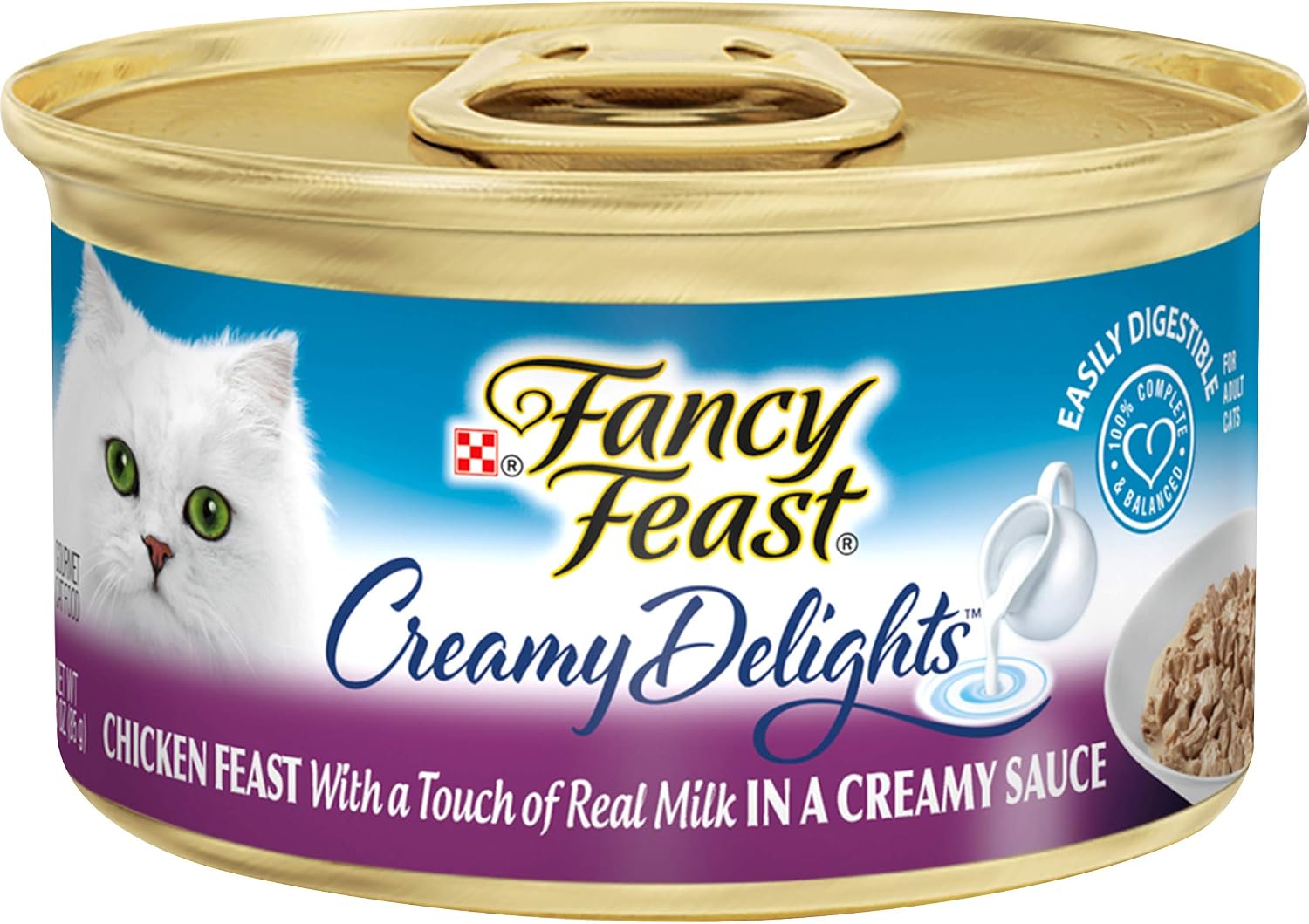Purina Fancy Feast Gravy Lovers, Poultry & Beef Wet Cat Food, 3oz, 24-Pack | Variety Pack, grilled gourmet texture made with no artificial colors or preservatives, 100 percent complete and balanced