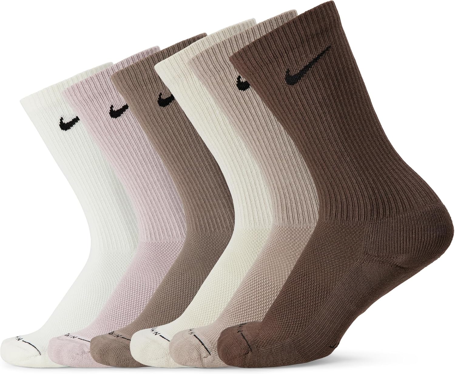 Nike Unisex Adult Everyday Elevated Crew Socks (6-Pack) | Mens and Womens