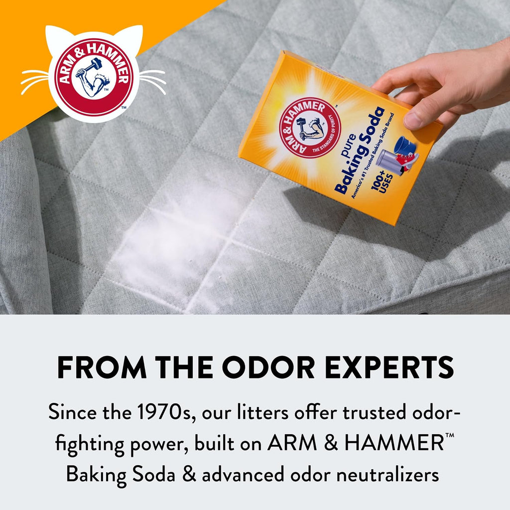 ARM & Hammer Clump & Seal Platinum Clumping Cat Litter, Online Only, 18 Lbs | Clumping Litter, Rock-Hard Clumps, Baking Soda Odor Eliminators, 14-Day Odor Control