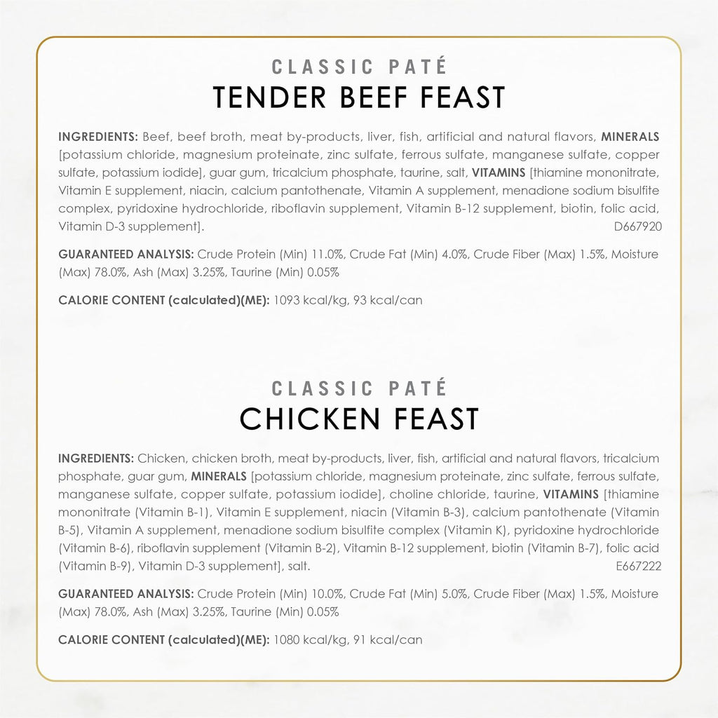 Purina Fancy Feast Gravy Lovers, Poultry & Beef Wet Cat Food, 3oz, 24-Pack | Variety Pack, grilled gourmet texture made with no artificial colors or preservatives, 100 percent complete and balanced
