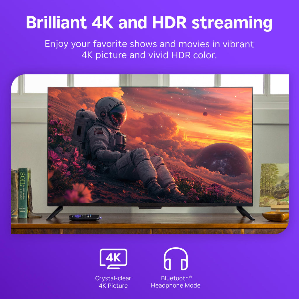 Roku Streaming Stick HD with Voice Remote | Compact 4K Streaming Device for TV with Roku Voice Remote & Long-Range Wi-Fi - Free & Live Local News, Sports