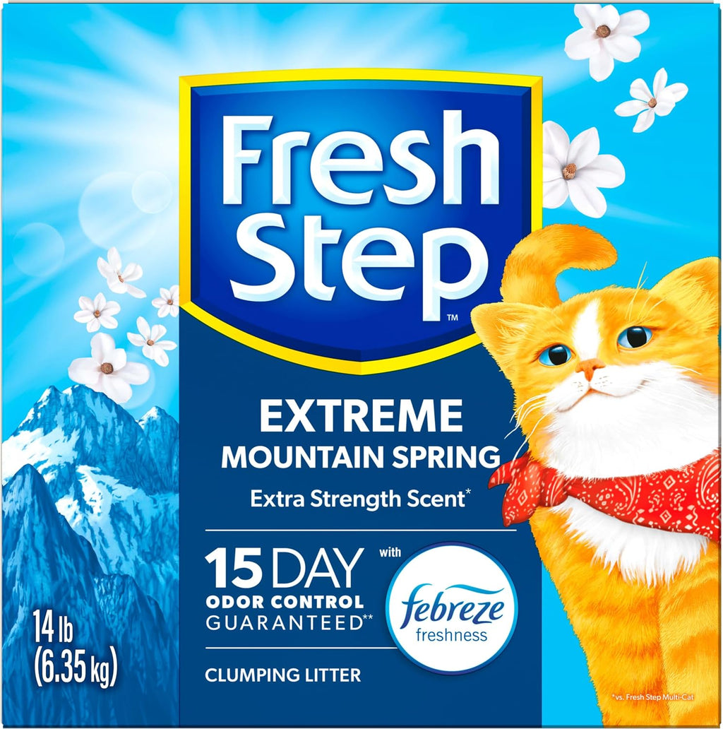 Fresh Step Advanced Odor Shield Clumping Cat Litter with Gain, 18.5 lb, 2Pk | Odor Shield with Ammonia Block Technology, Low Dust, Multi Cat, Compatible with Most Automatic Litter Boxes