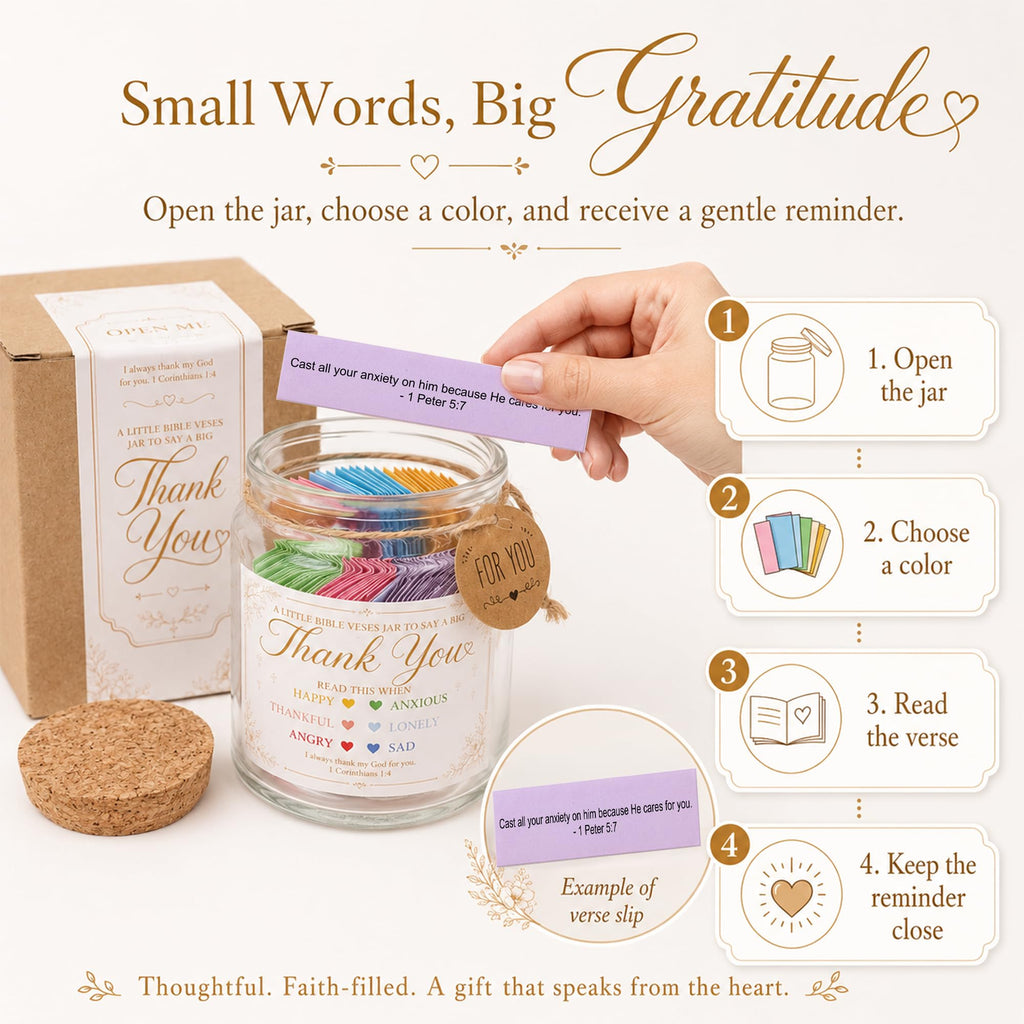 Bible Verses Jar for Daughter – Daughter Gifts From Mom, Graduation Gifts for Daughters, 92 Bible Verses Folded by hand, Christian Gift for Women