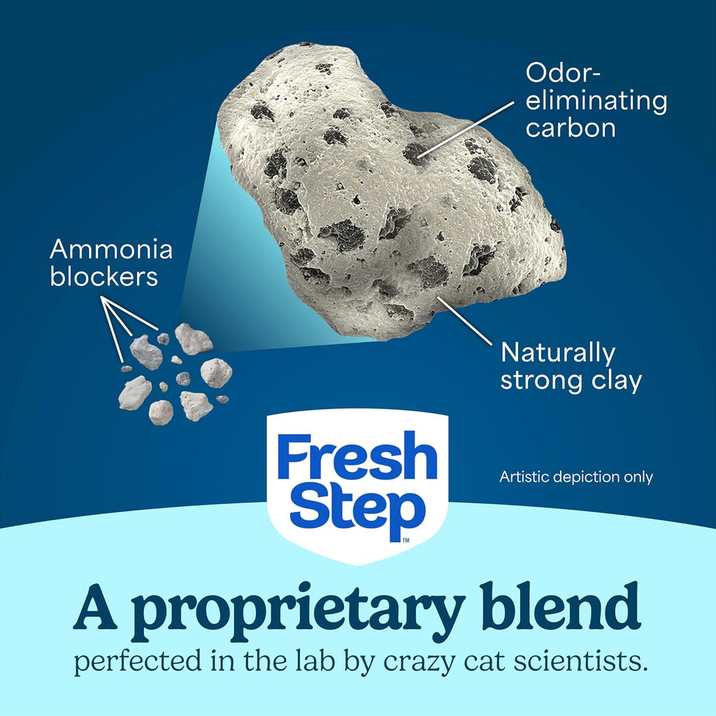 Fresh Step Advanced Odor Shield Clumping Cat Litter with Gain, 18.5 lb, 2Pk | Odor Shield with Ammonia Block Technology, Low Dust, Multi Cat, Compatible with Most Automatic Litter Boxes