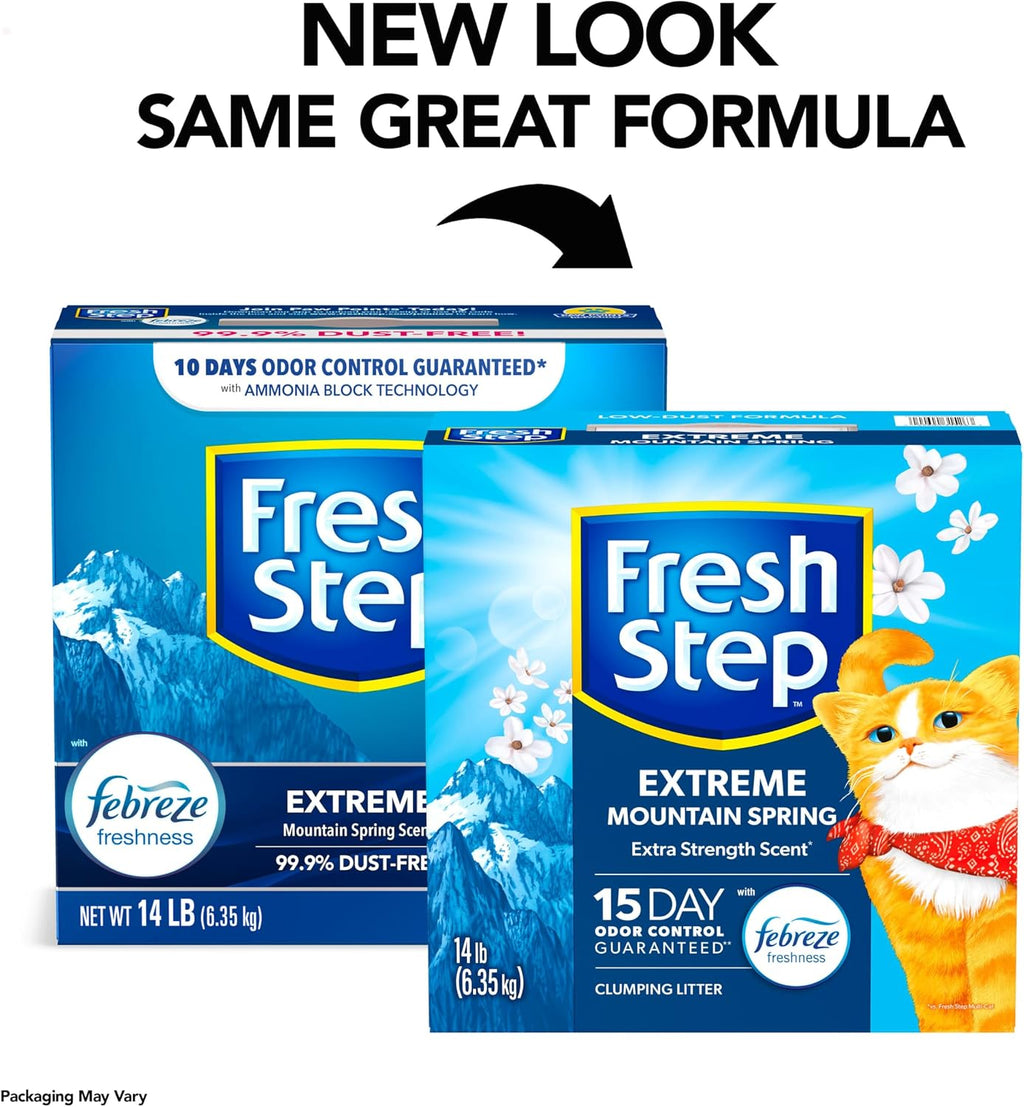 Fresh Step Advanced Odor Shield Clumping Cat Litter with Gain, 18.5 lb, 2Pk | Odor Shield with Ammonia Block Technology, Low Dust, Multi Cat, Compatible with Most Automatic Litter Boxes