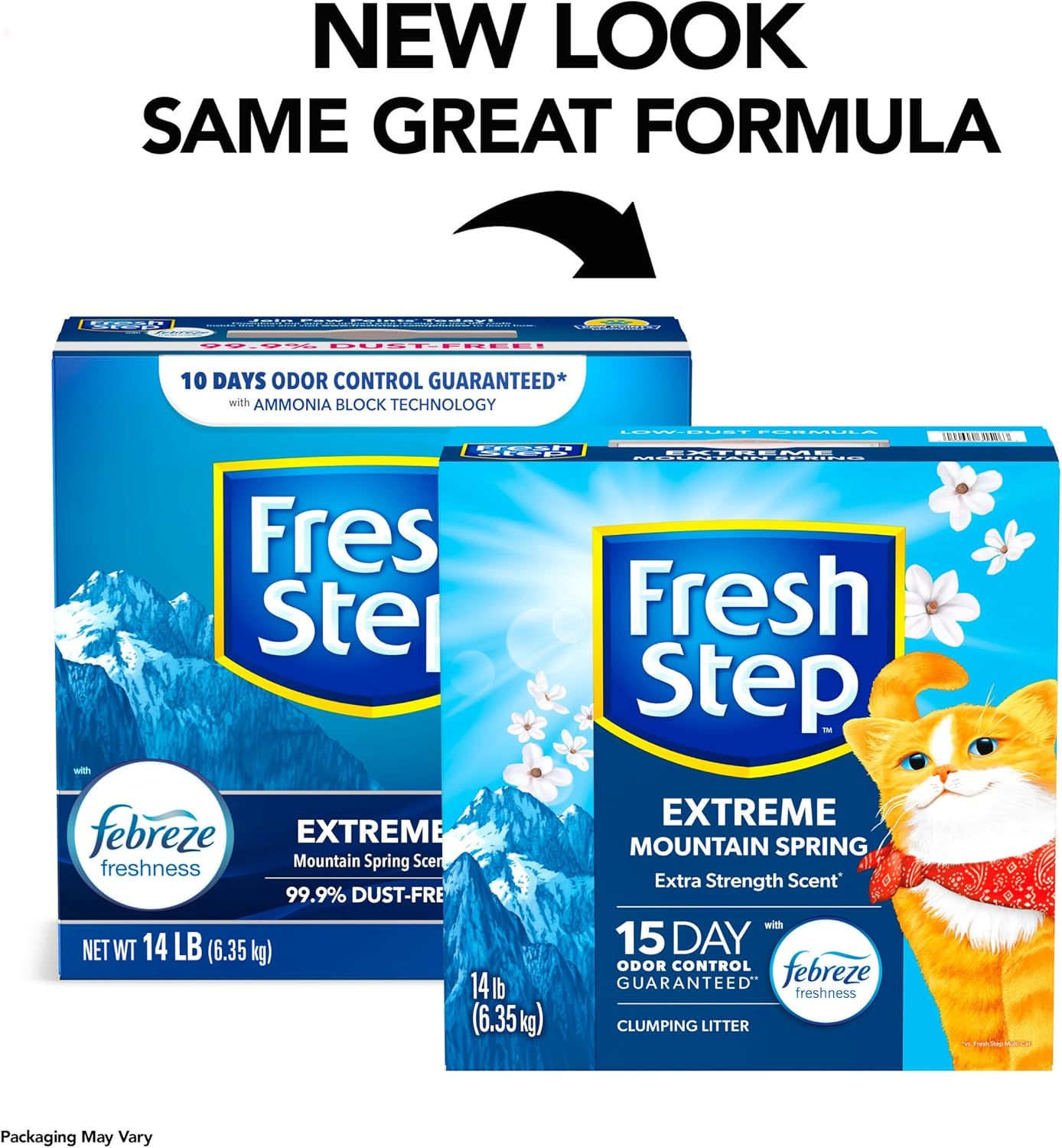 Fresh Step Advanced Odor Shield Clumping Cat Litter with Gain, 18.5 lb, 2Pk | Odor Shield with Ammonia Block Technology, Low Dust, Multi Cat, Compatible with Most Automatic Litter Boxes
