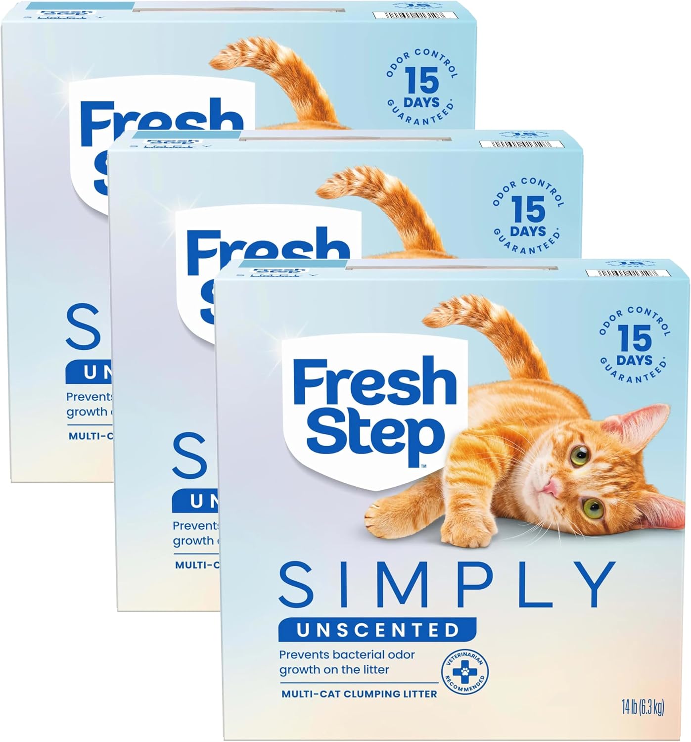 Fresh Step Advanced Odor Shield Clumping Cat Litter with Gain, 18.5 lb, 2Pk | Odor Shield with Ammonia Block Technology, Low Dust, Multi Cat, Compatible with Most Automatic Litter Boxes