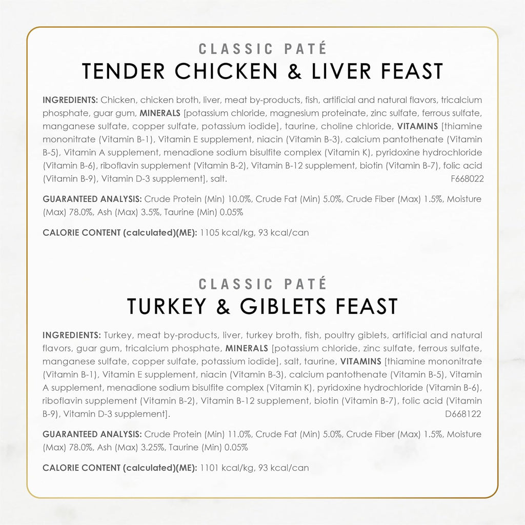 Purina Fancy Feast Gravy Lovers, Poultry & Beef Wet Cat Food, 3oz, 24-Pack | Variety Pack, grilled gourmet texture made with no artificial colors or preservatives, 100 percent complete and balanced
