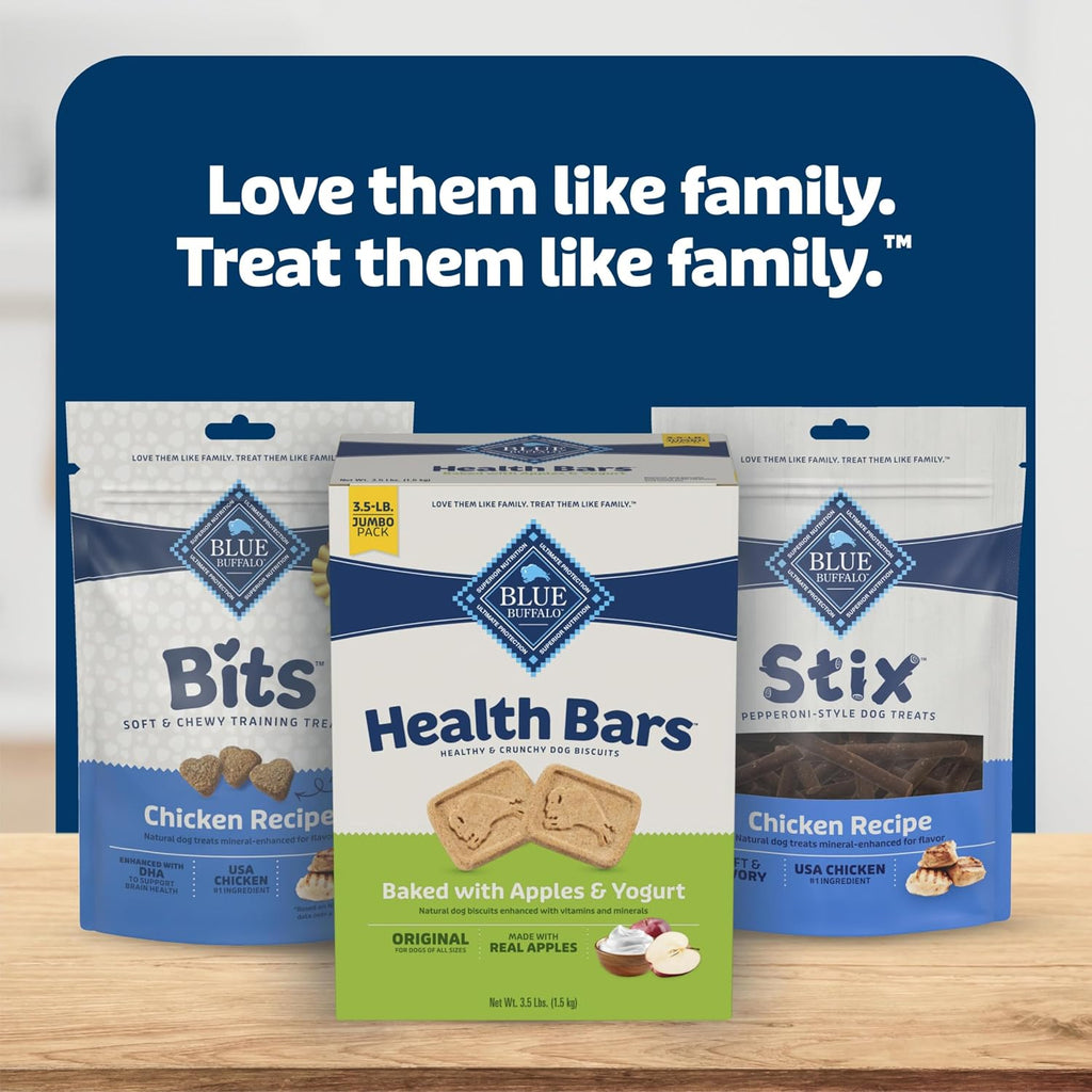 Blue Buffalo Health Bars Pumpkin & Cinnamon Dog Biscuits, 16 oz | Oven-Baked, Crunchy Texture, No Chicken By-Product, Corn, Wheat, or Soy