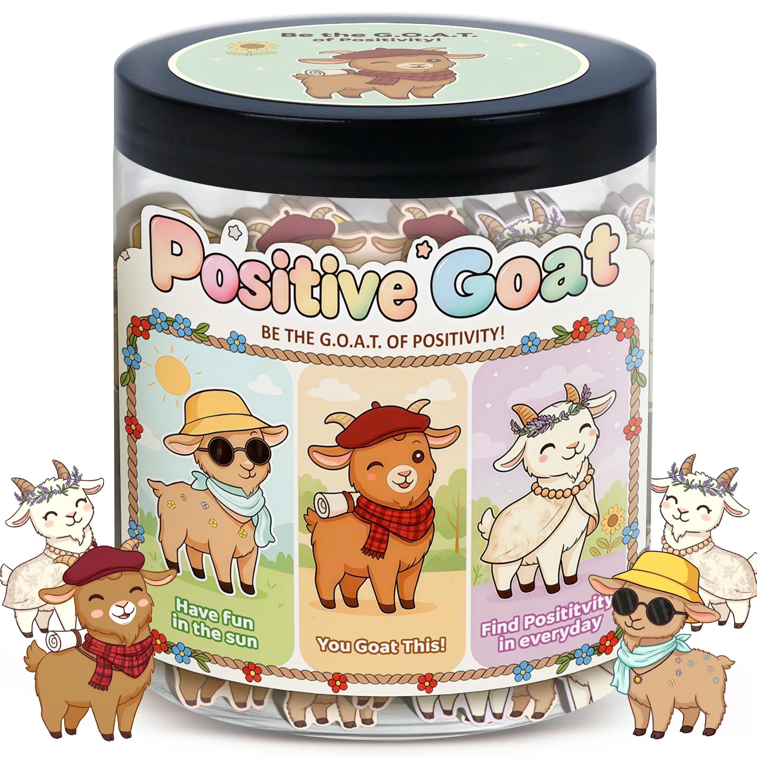 DEARMINE 60 Positive Pickle Cards Jar, Birthday Gifts for Women, Teens, Adults, Back to School Gift, White Elephant Gifts, Stocking Stuffers, Teen Girl Gifts Trendy Stuff
