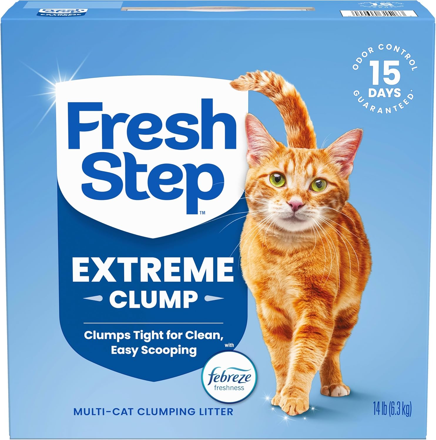 Fresh Step Advanced Odor Shield Clumping Cat Litter with Gain, 18.5 lb, 2Pk | Odor Shield with Ammonia Block Technology, Low Dust, Multi Cat, Compatible with Most Automatic Litter Boxes